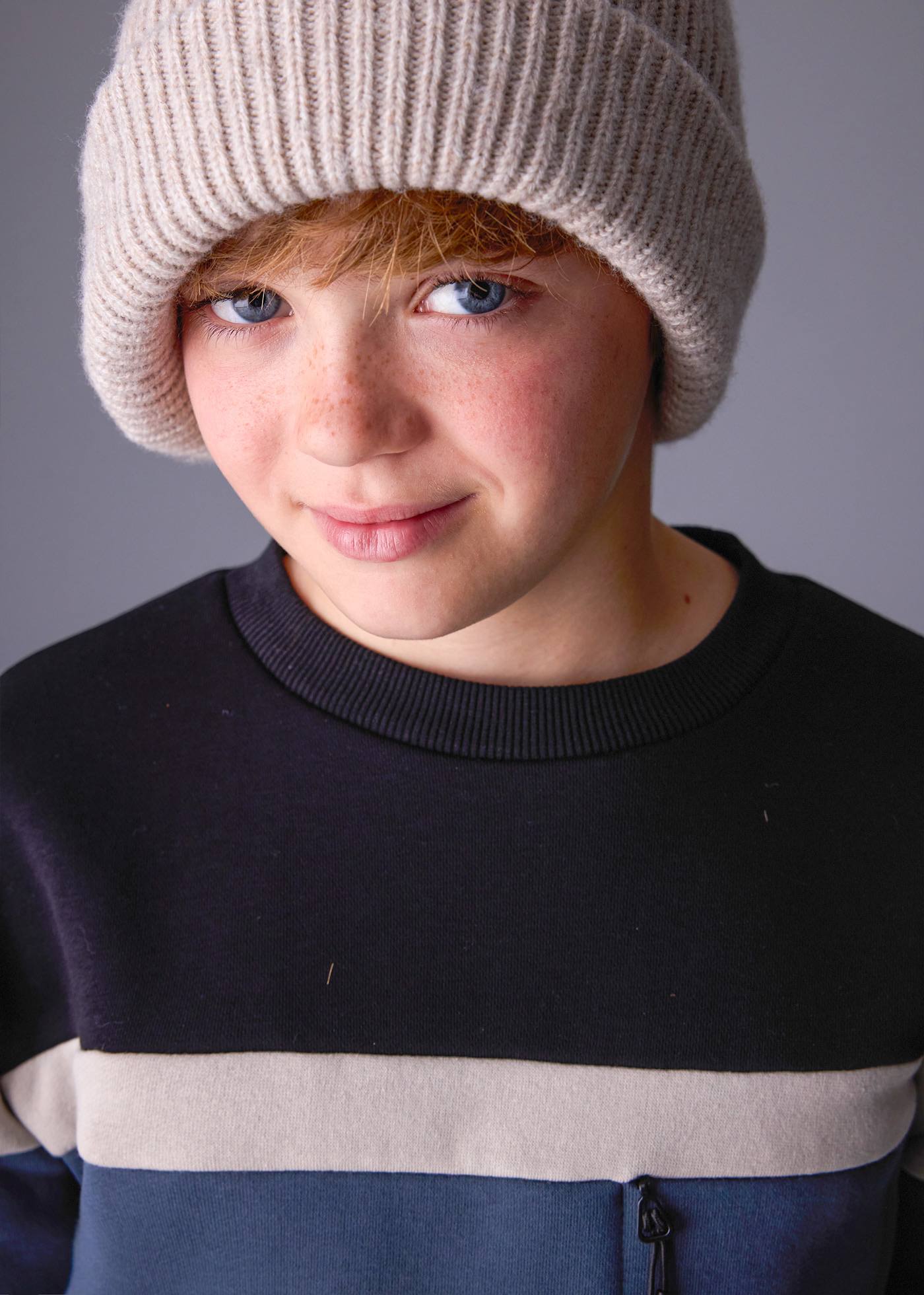 Sweatshirt color block Teenager Jungen