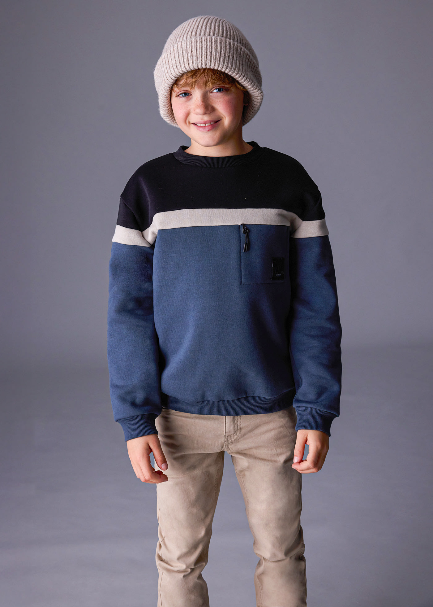 Sudadera bloques chico