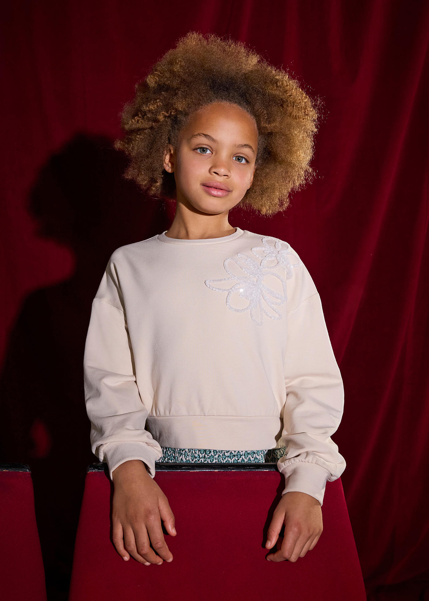 Girls flower jumper