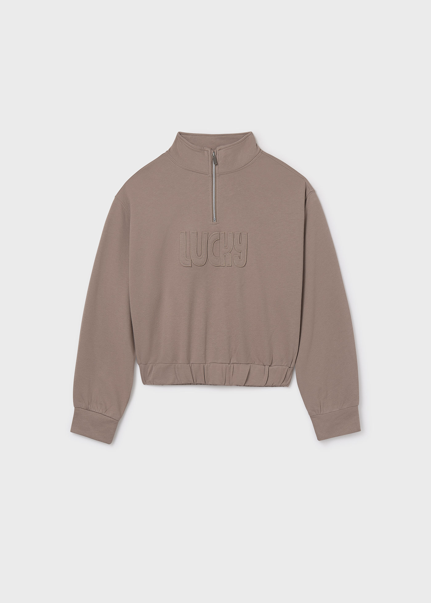 Sweat avec tente en relief fille