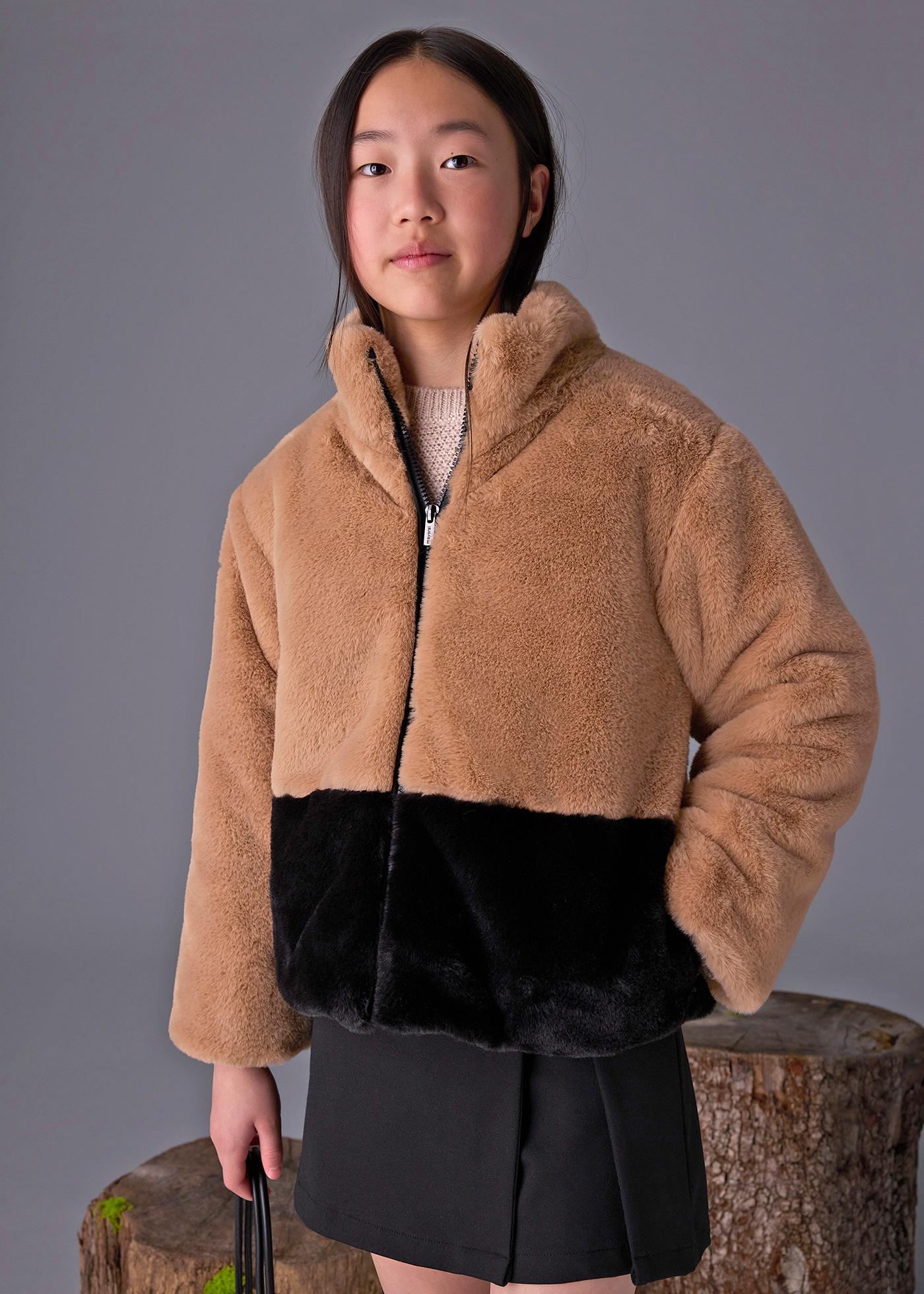 Girls fur coat