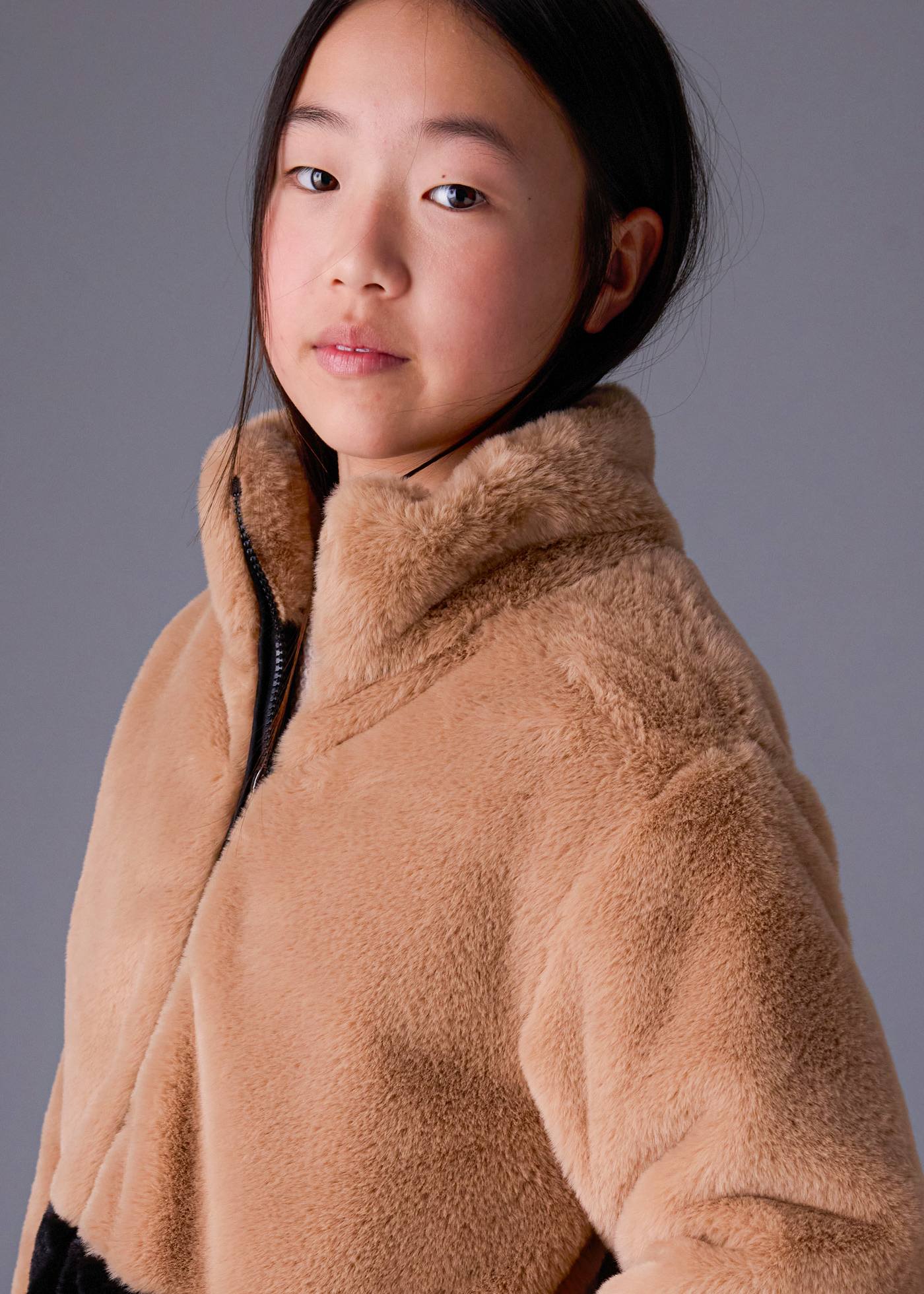 Girls fur coat