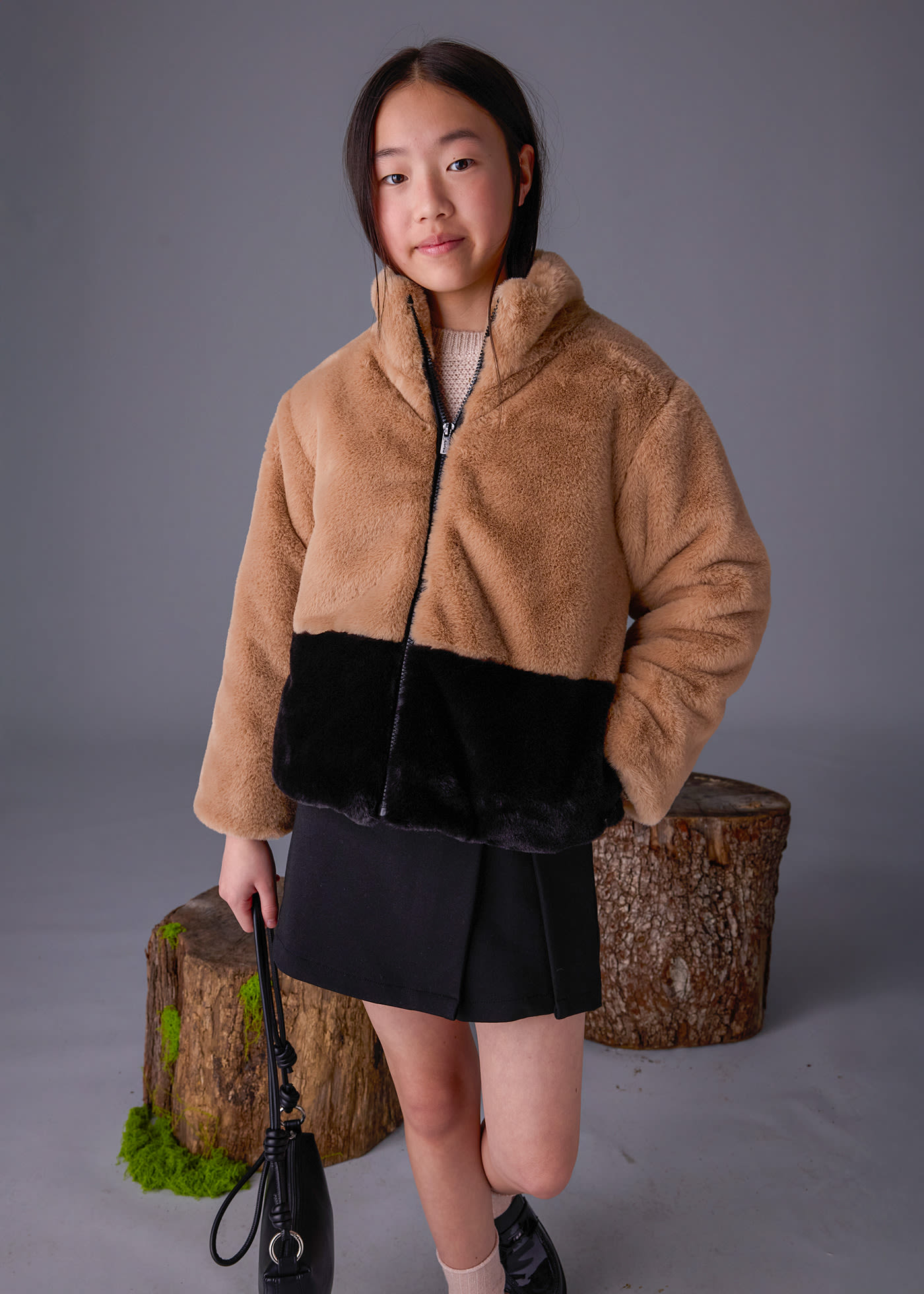 Girls fur coat