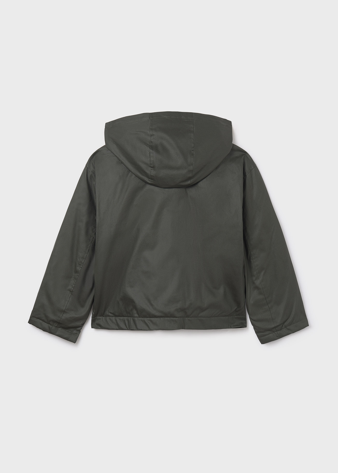 Girls hooded waxed jacket