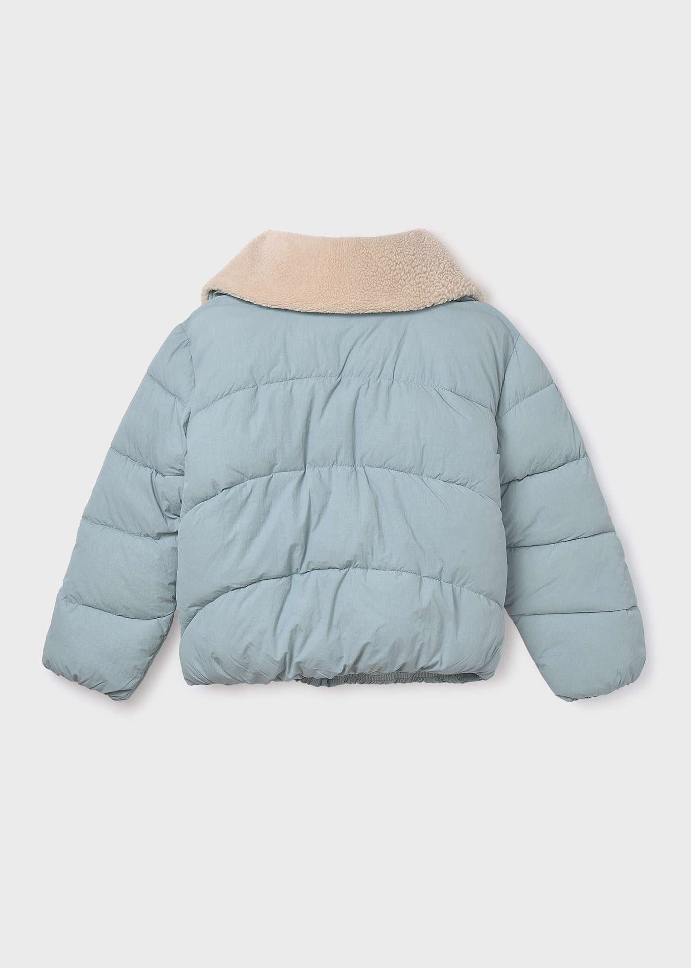 Girls coat with sheep skin collar