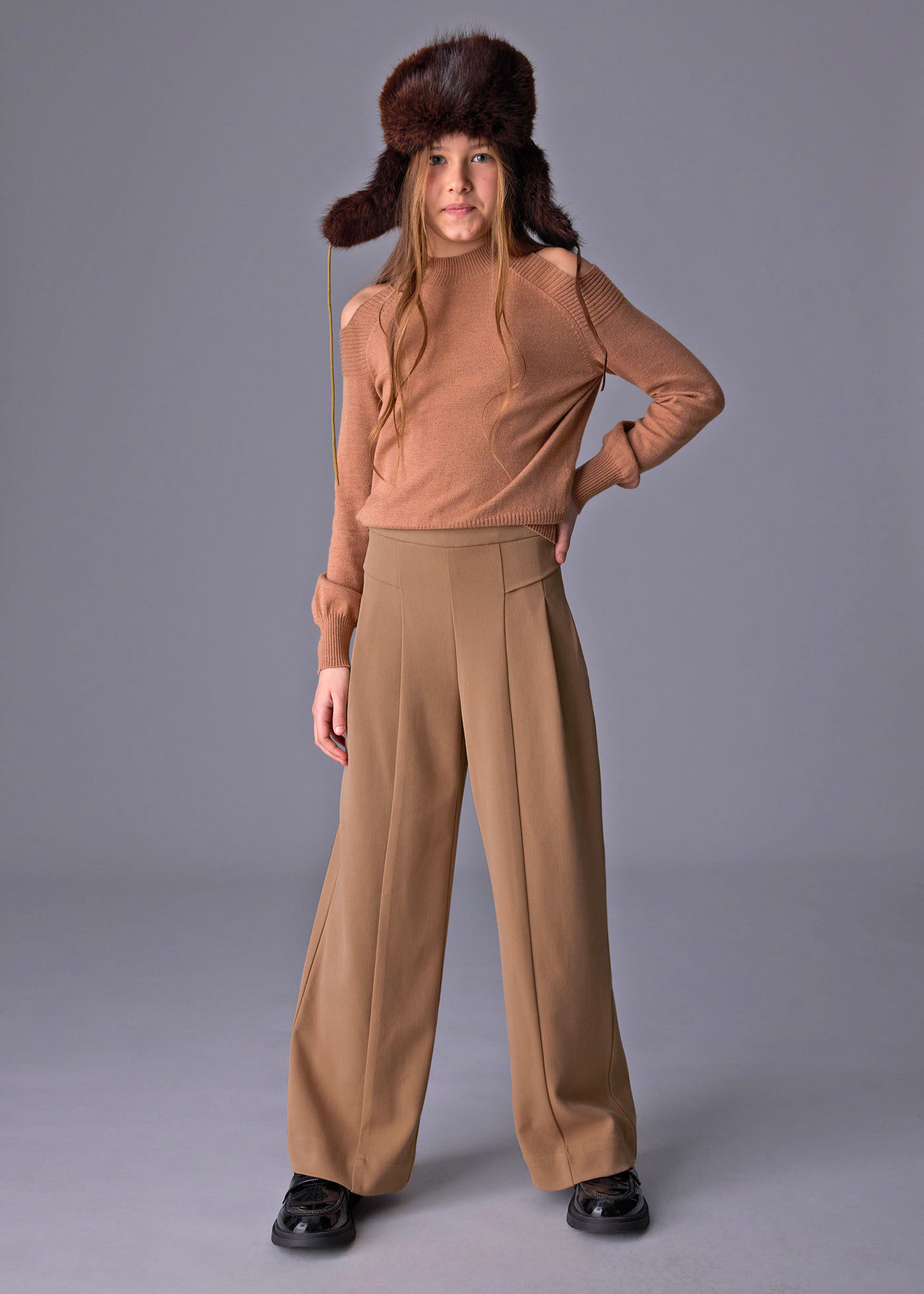 Calças ganga flared rapariga