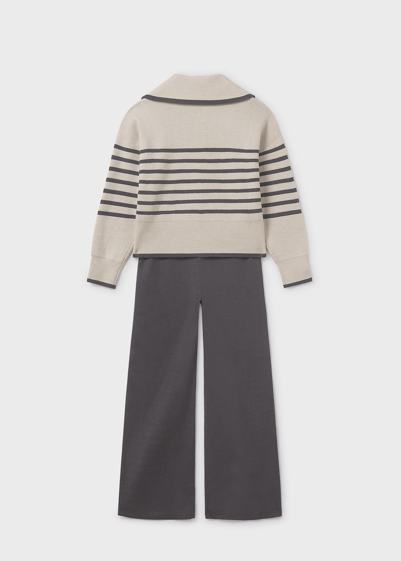 Girls trouser and striped jumper set