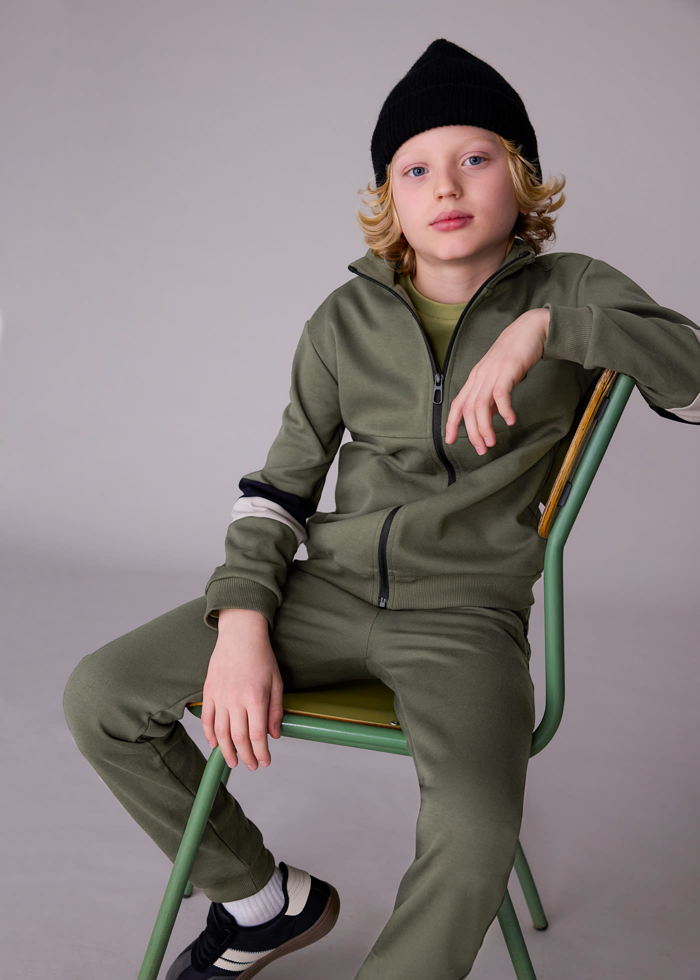 Boys basic striped tracksuit