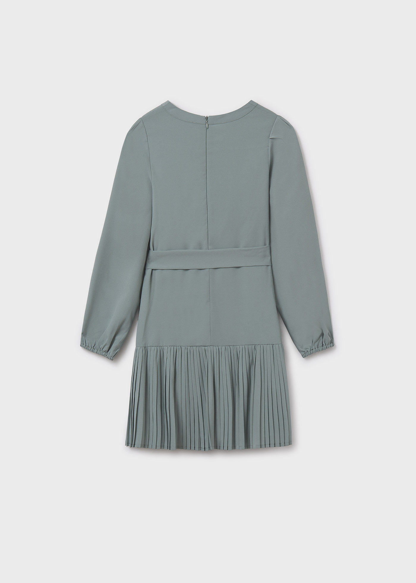 Girls pleated crepe dress