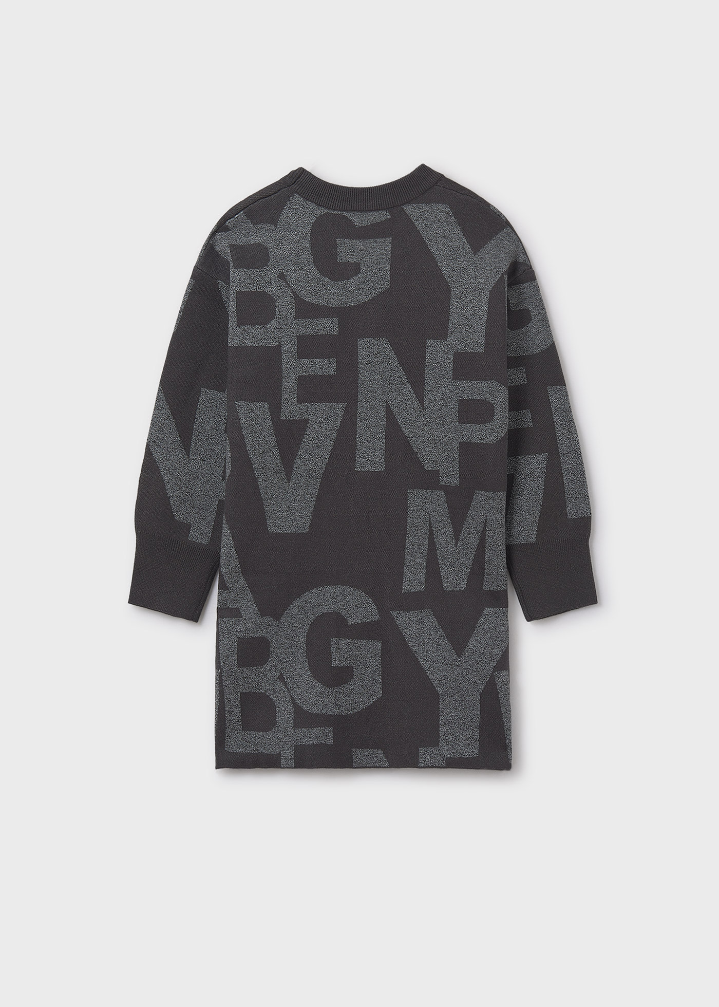 Vestito jacquard lettere ragazza