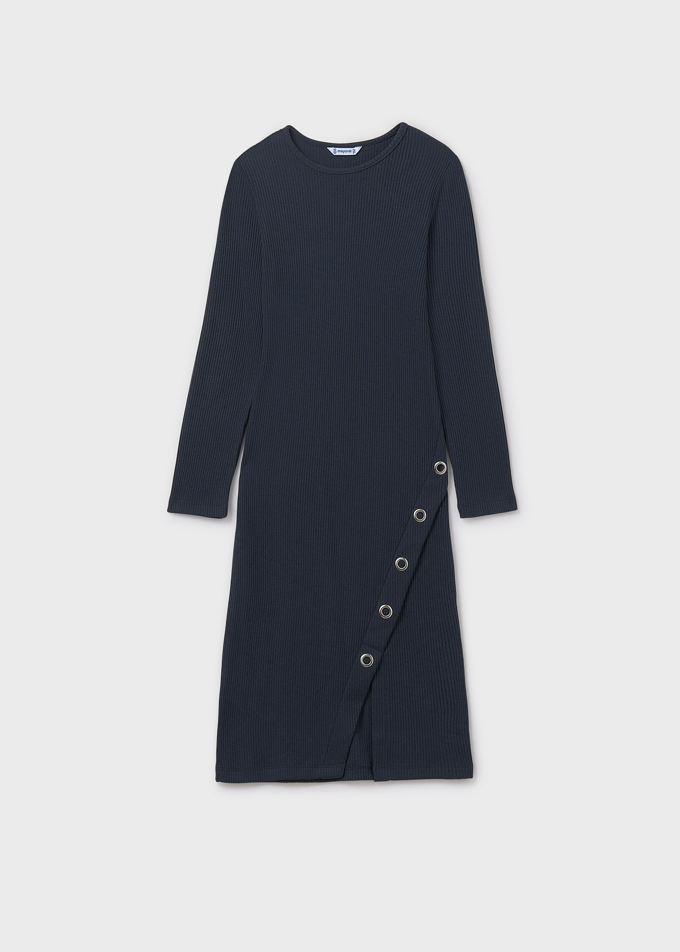 Girls midi rib knit dress