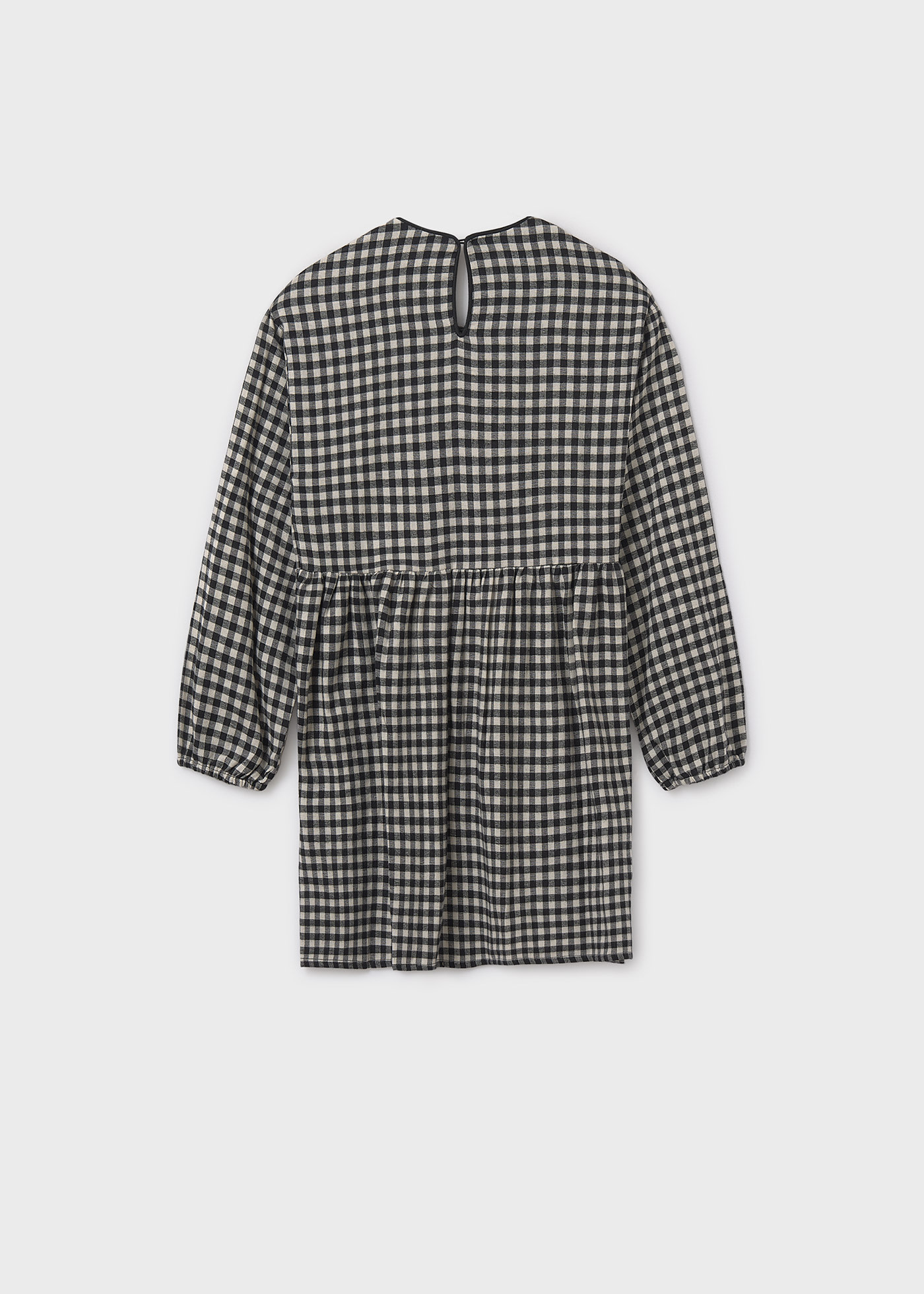 Girls gingham bow dress