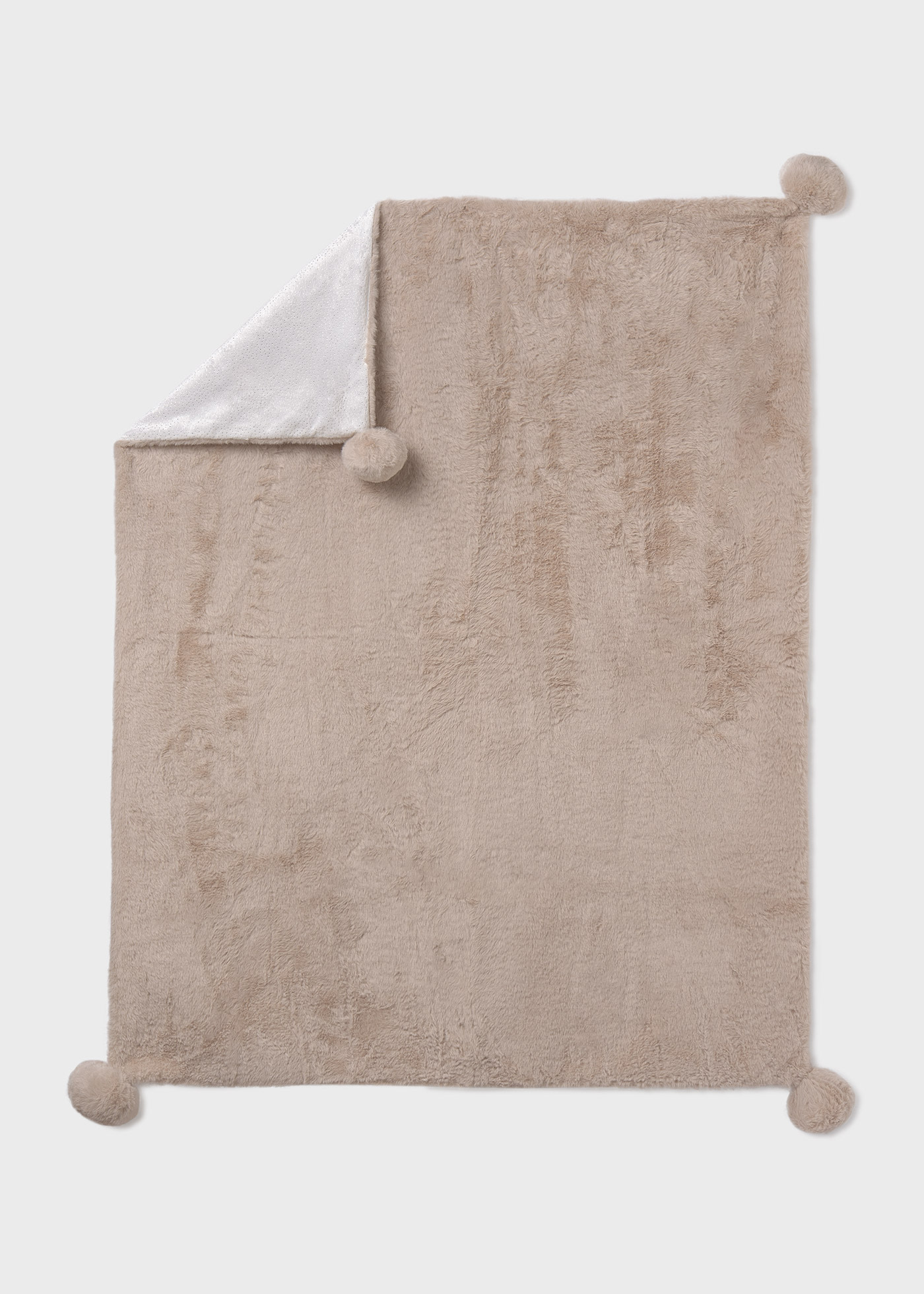 Couverture avec pompon bébé