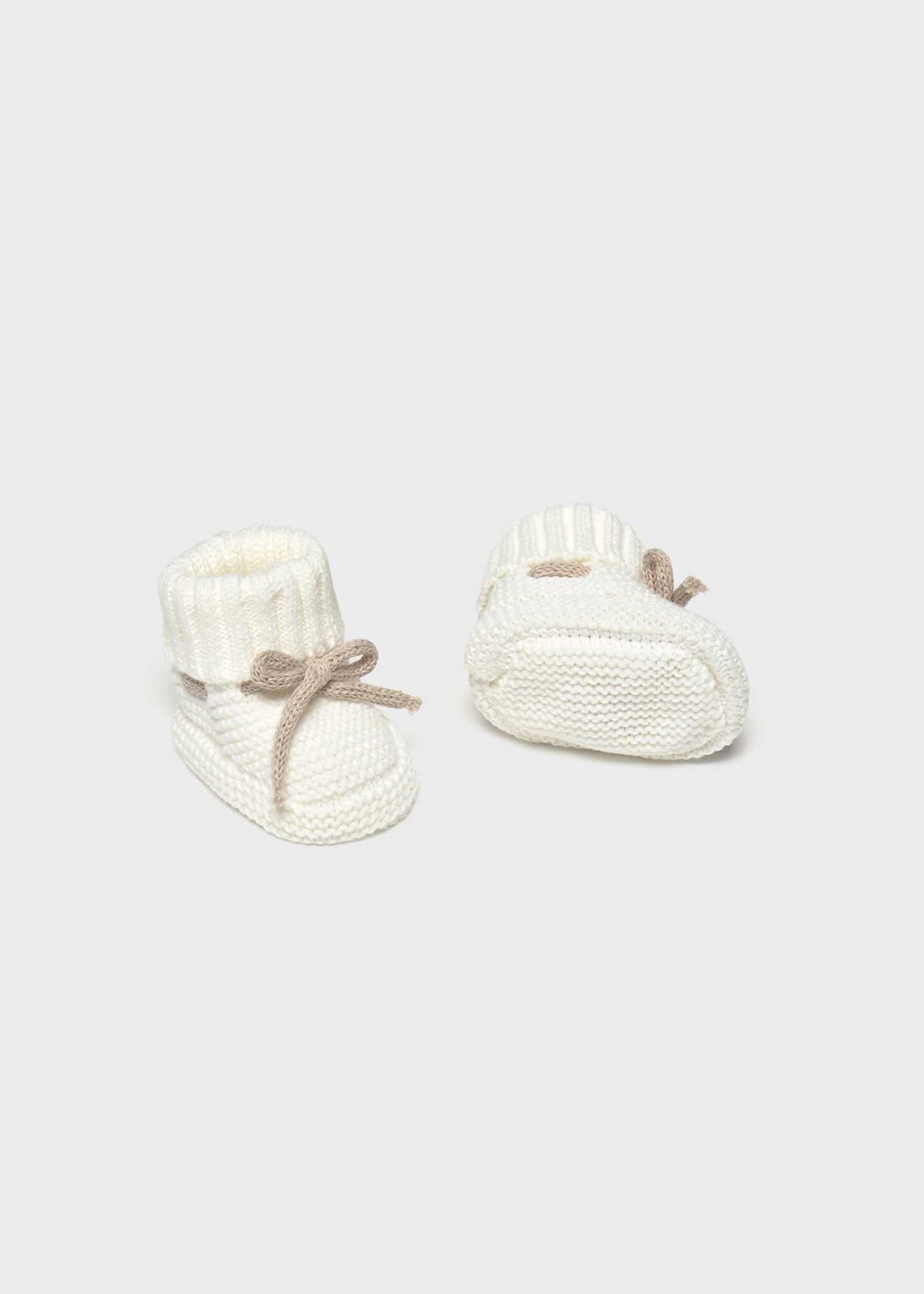 Newborn knitted booties