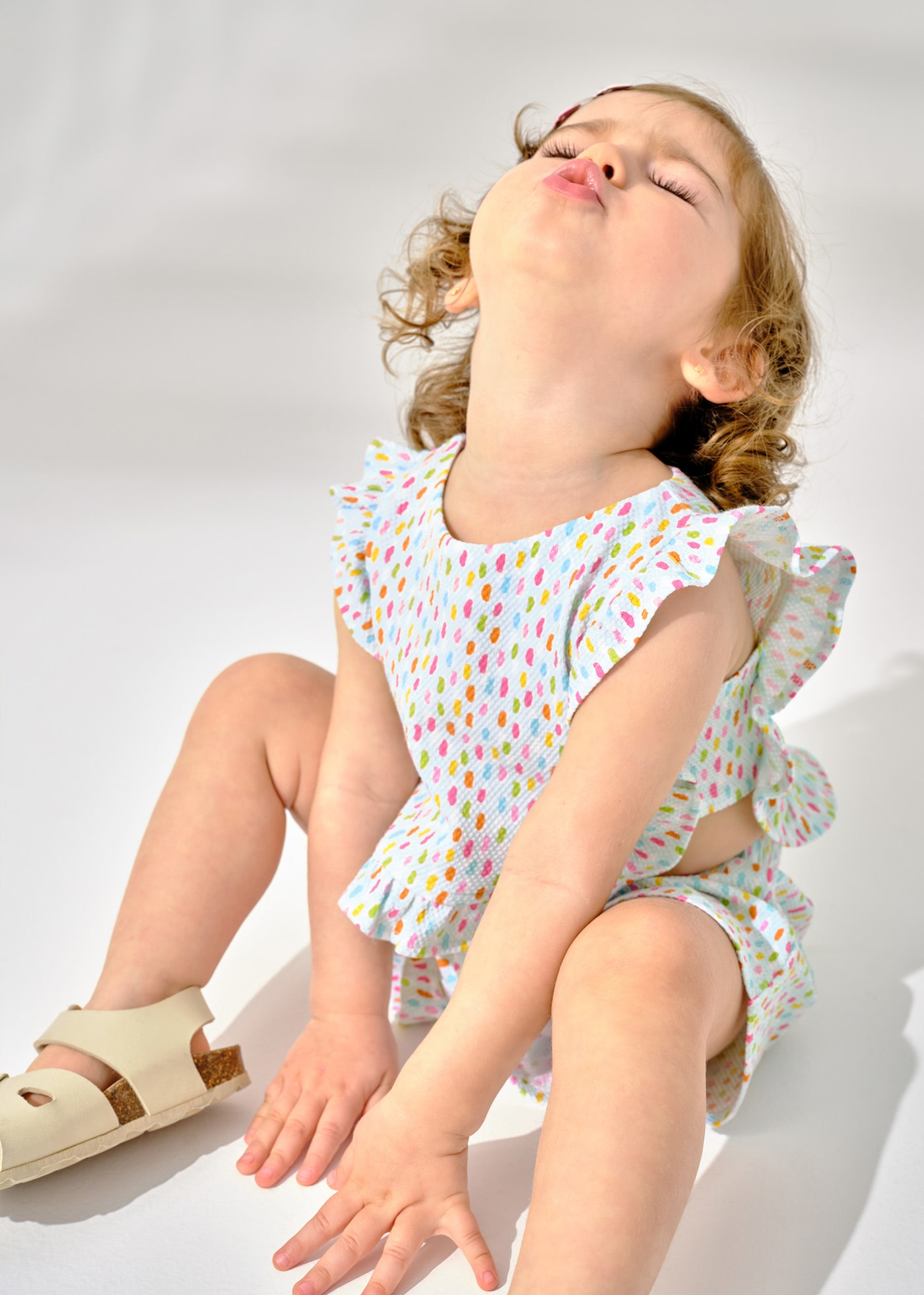 Ensemble short tricoté imprimé bébé