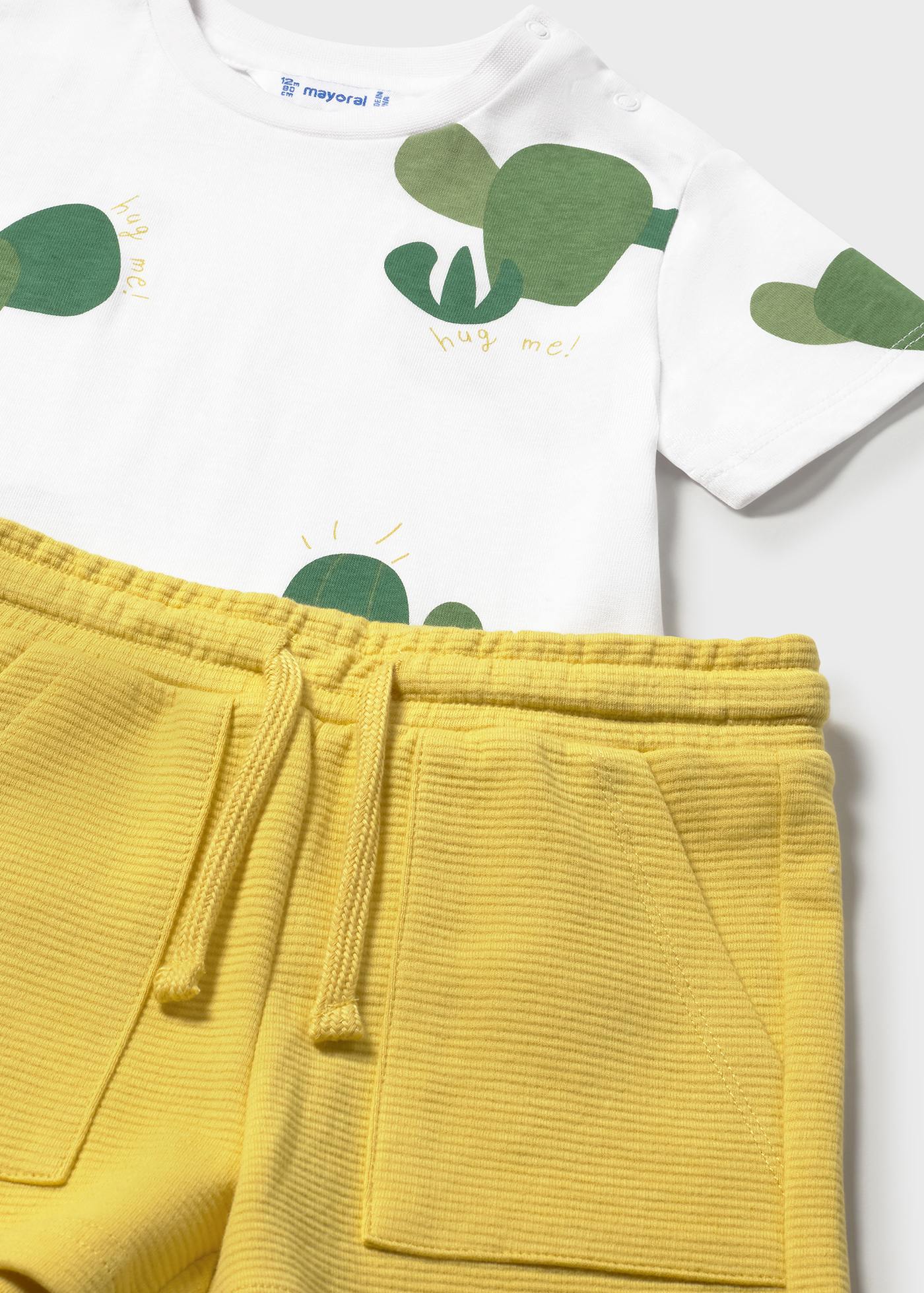 Baby print top and short set