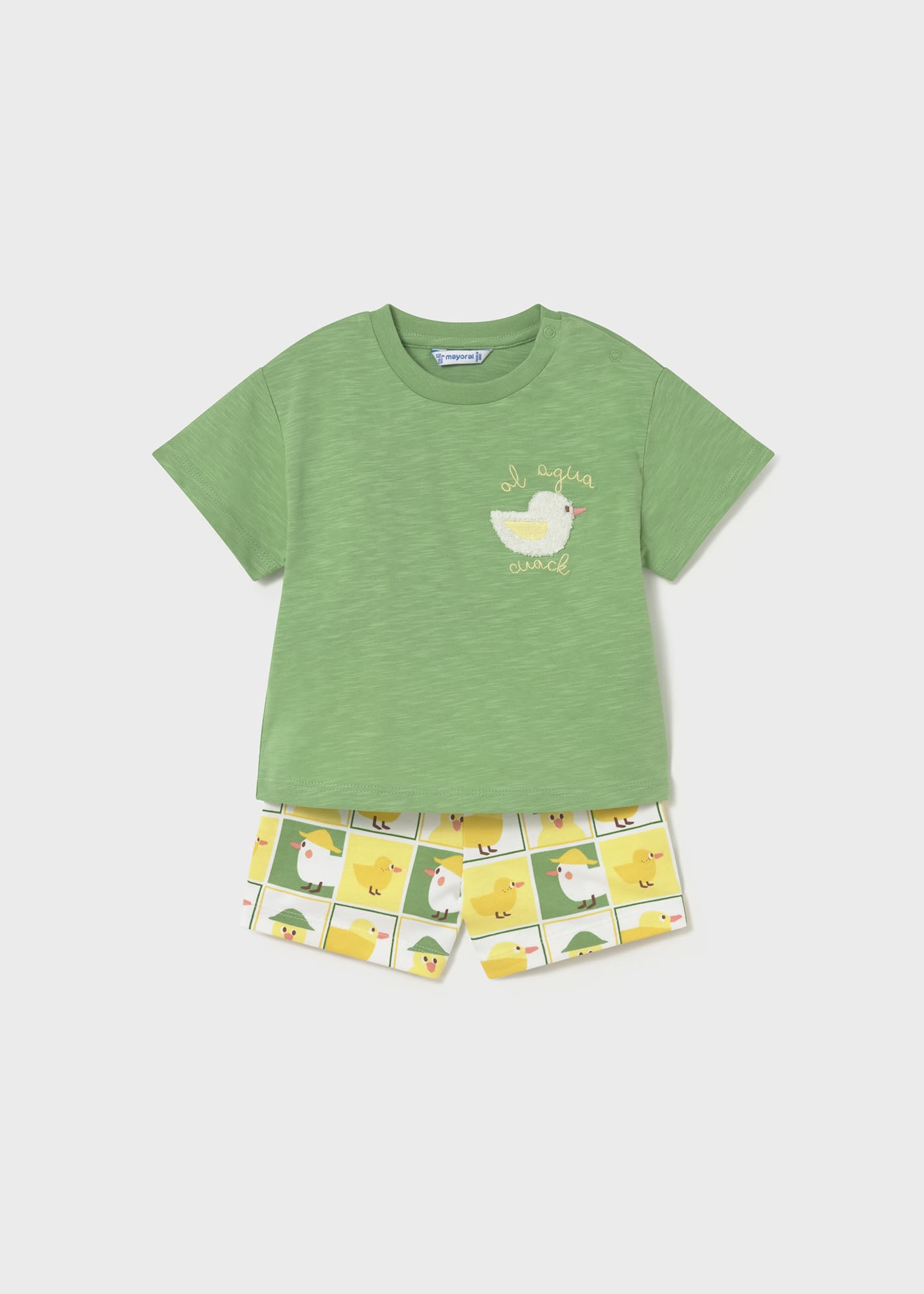 Conjunto punto estampado patos bebé