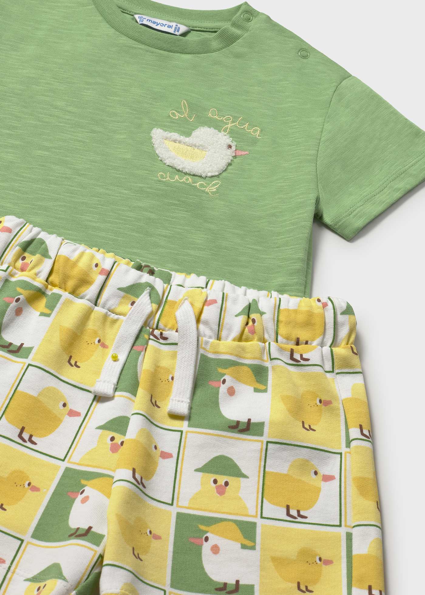 Conjunto punto estampado patos bebé