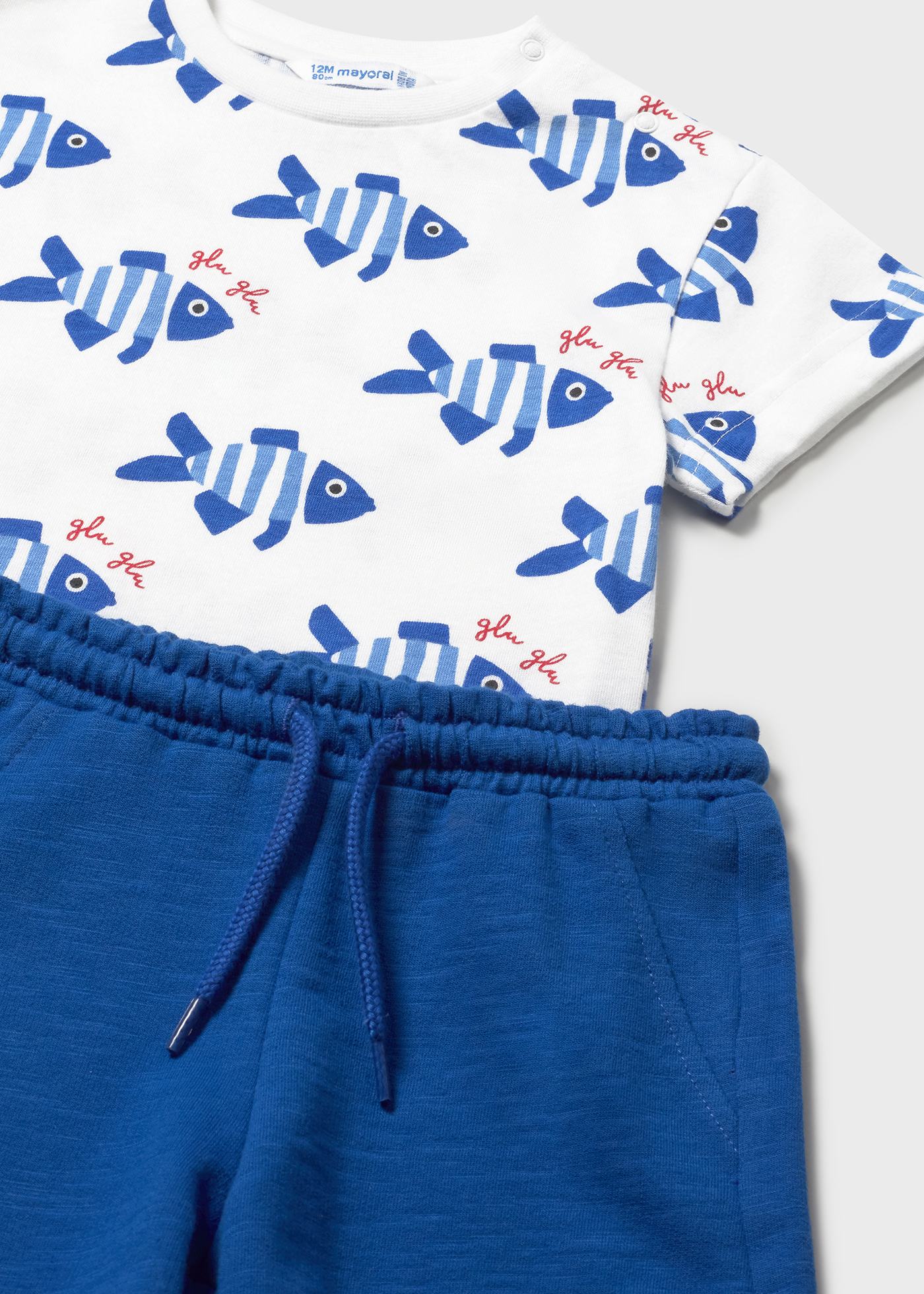Baby knotted fish print set