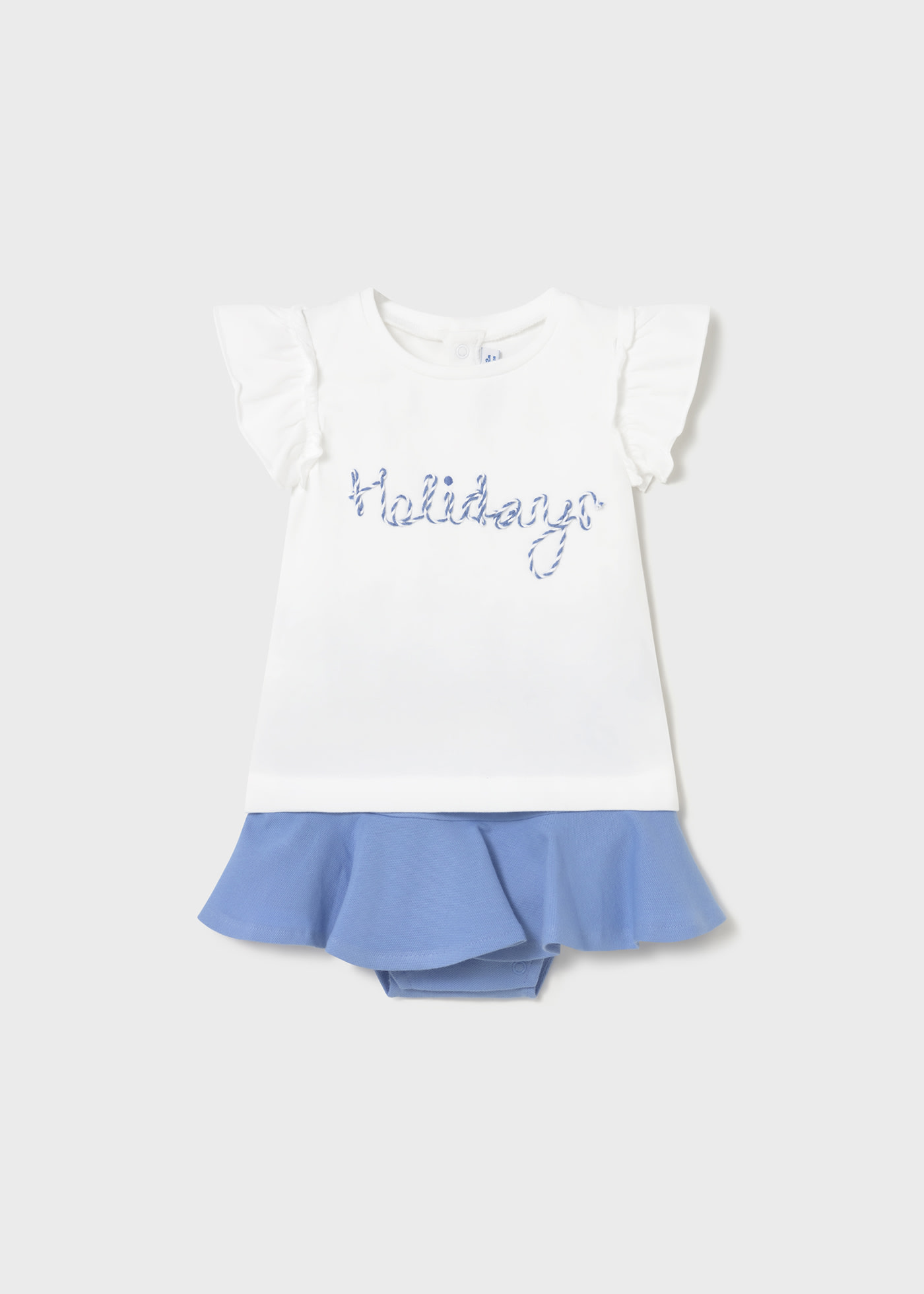 Completo gonna piquet neonata
