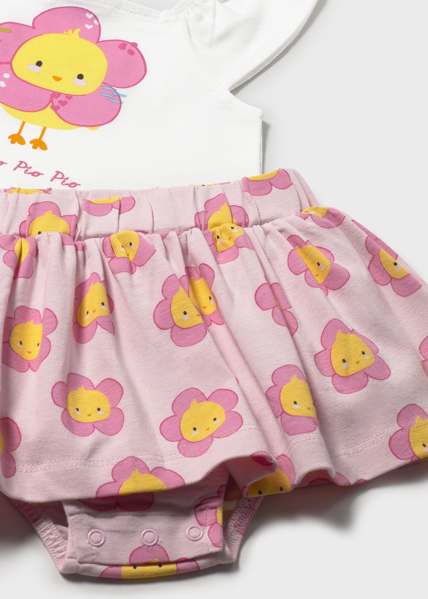 Baby print skirt set