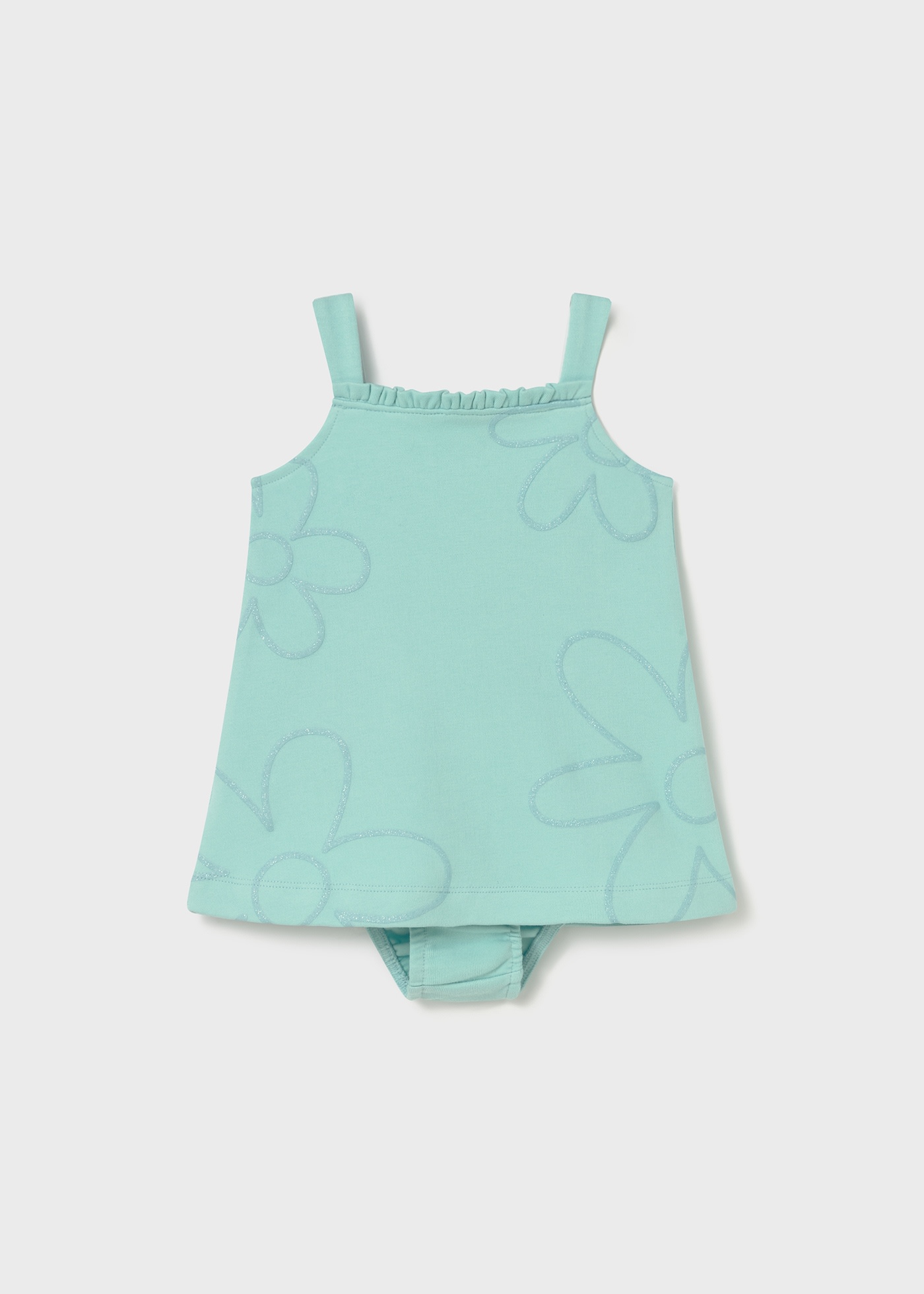 Robe imprimée pailletée avec bloomer bébé