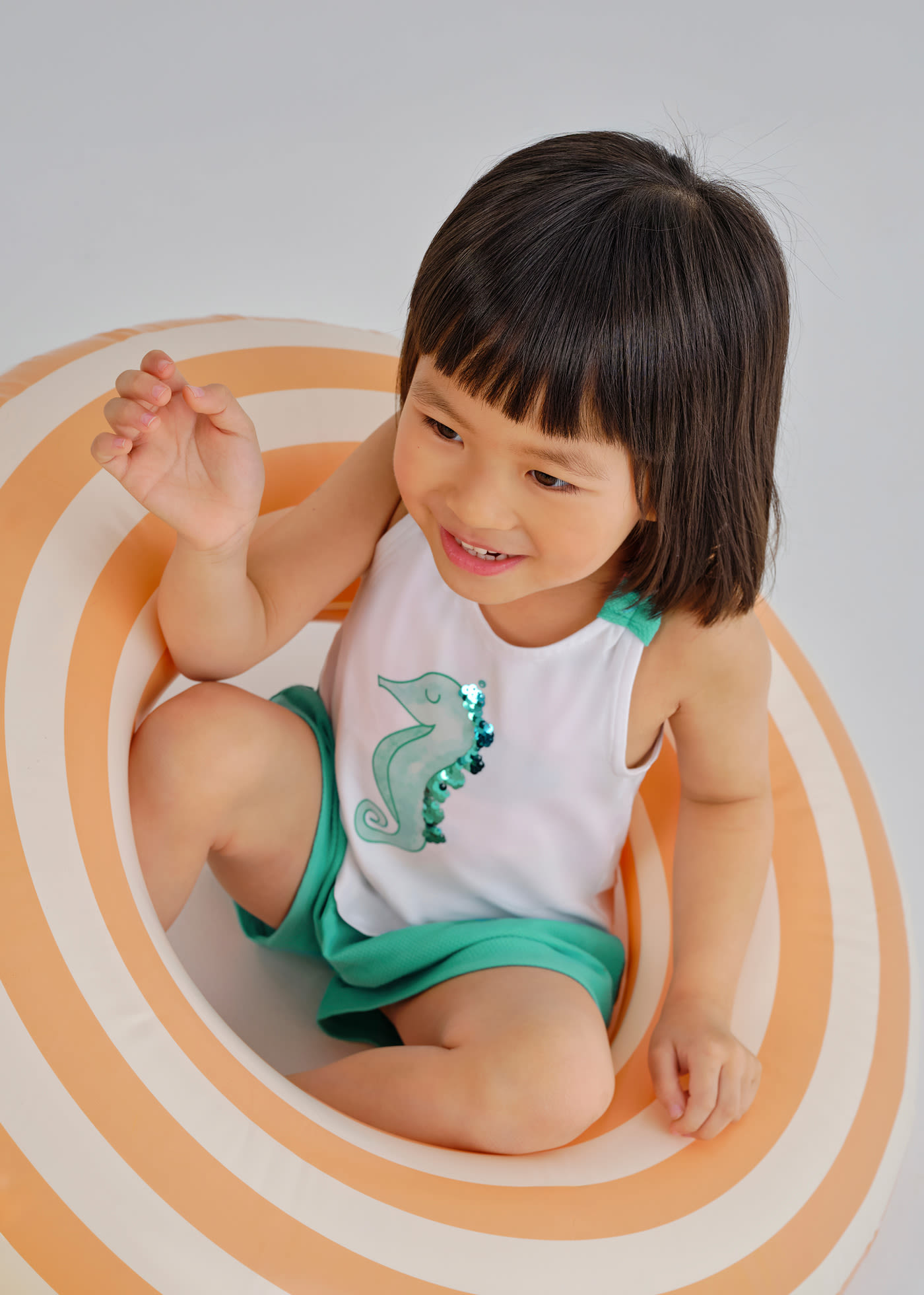 Conjunto short playero niña