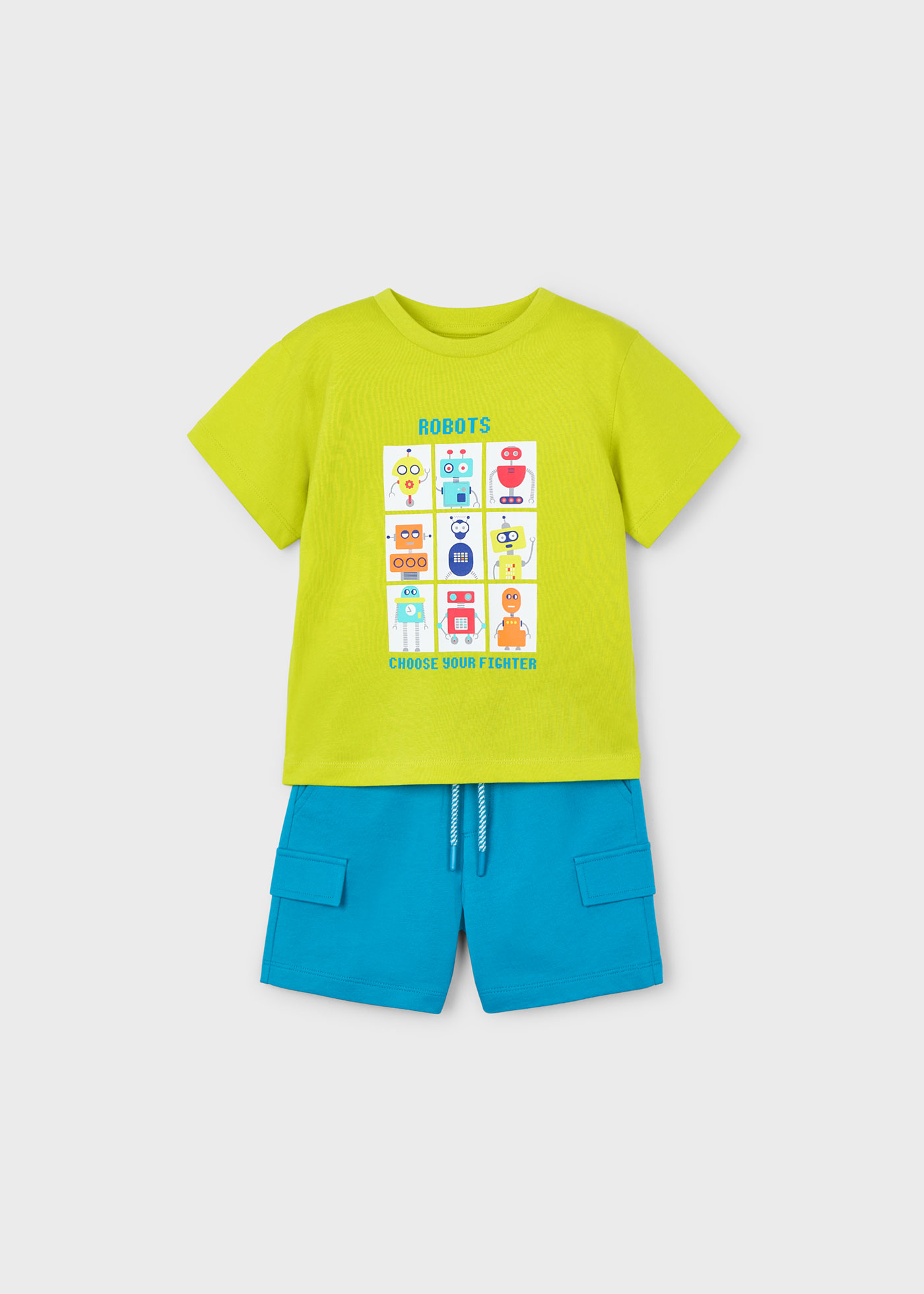 Completo in maglia robots bambino