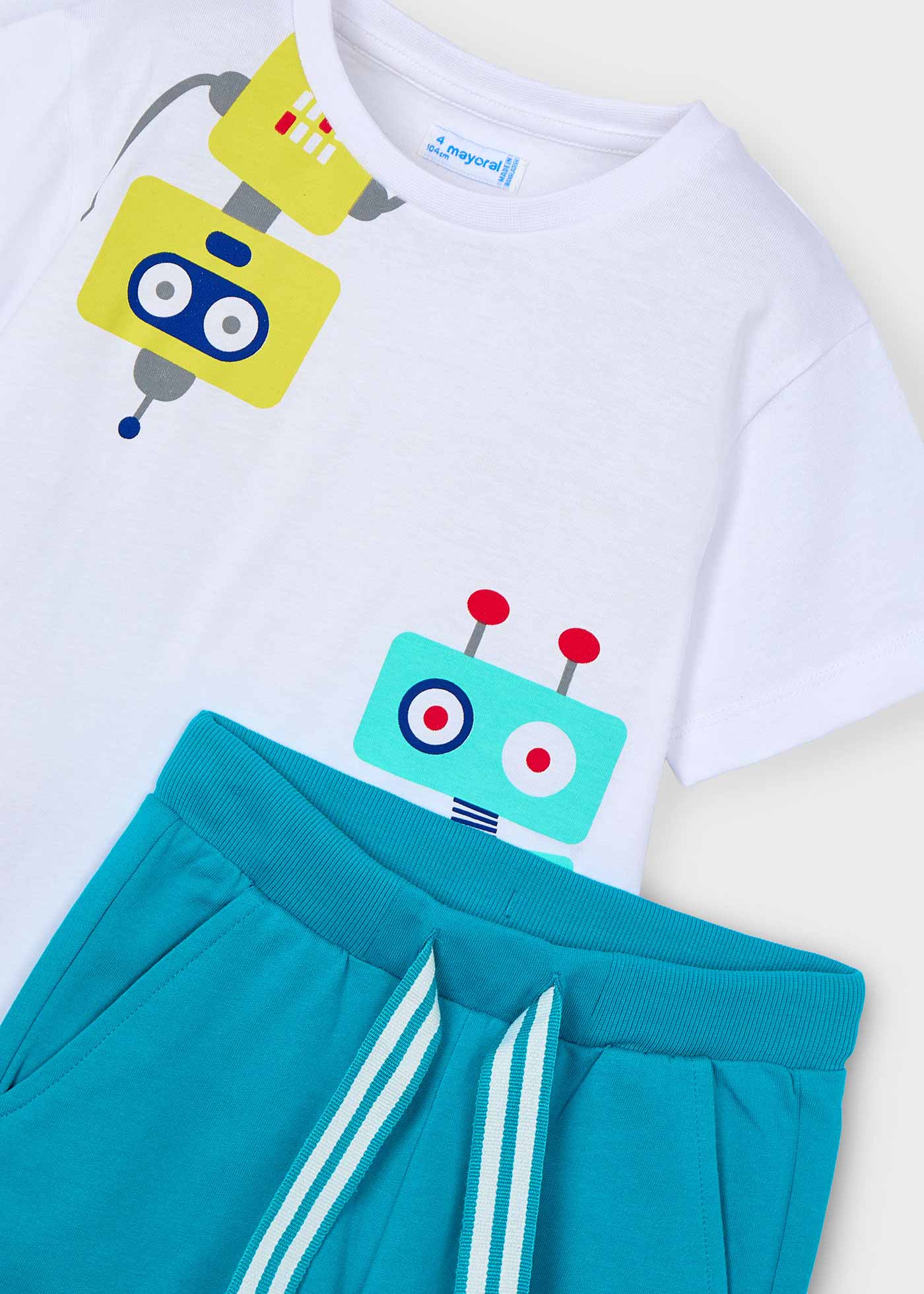 Completo in maglia maxi print bambino