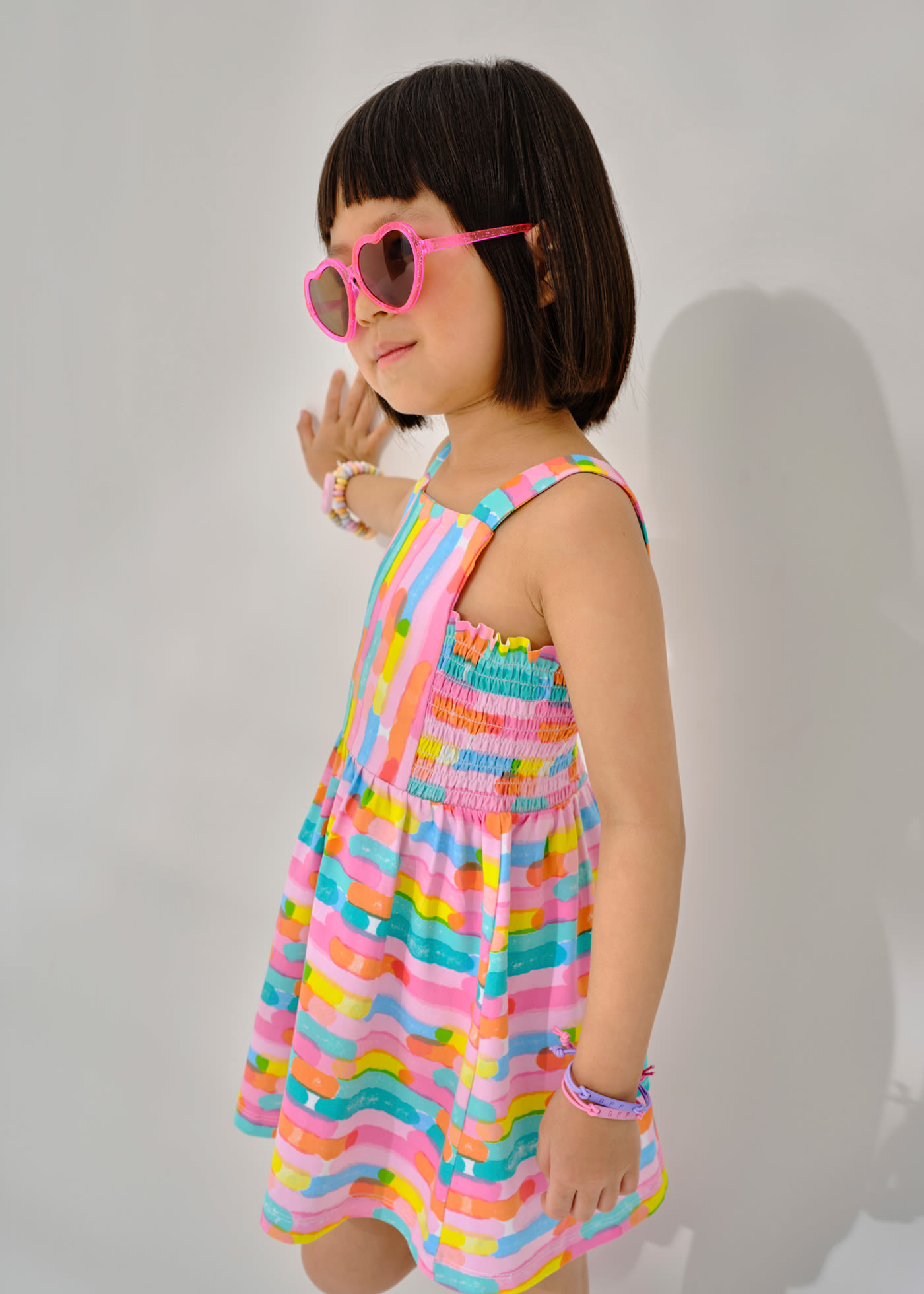 Vestido estampado multicolor niña