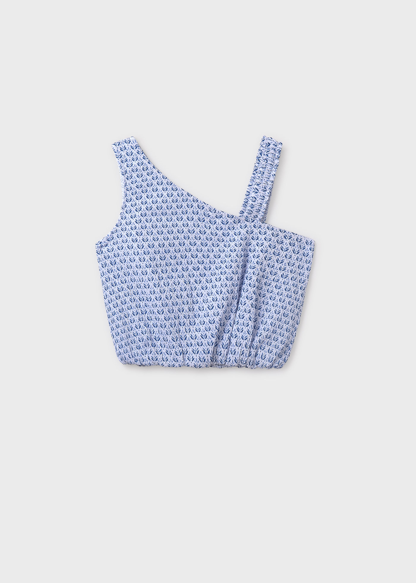 Girl asymmetric print top