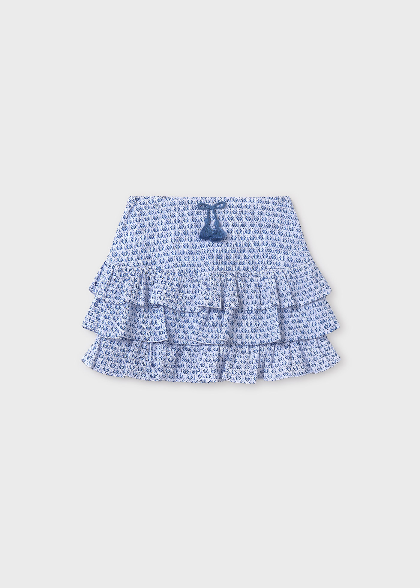 Saia folho estrutura estampada rapariga