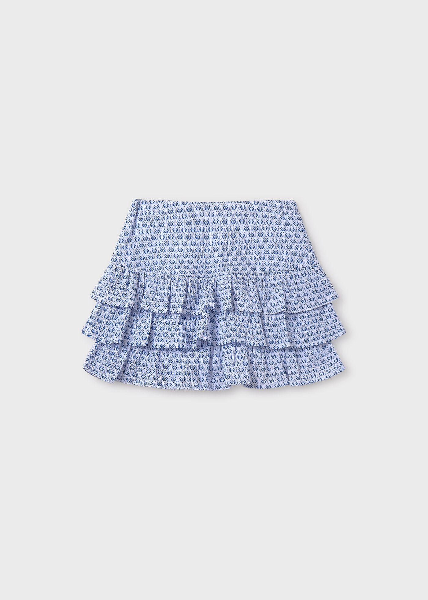 Falda volantes estructura estampada chica