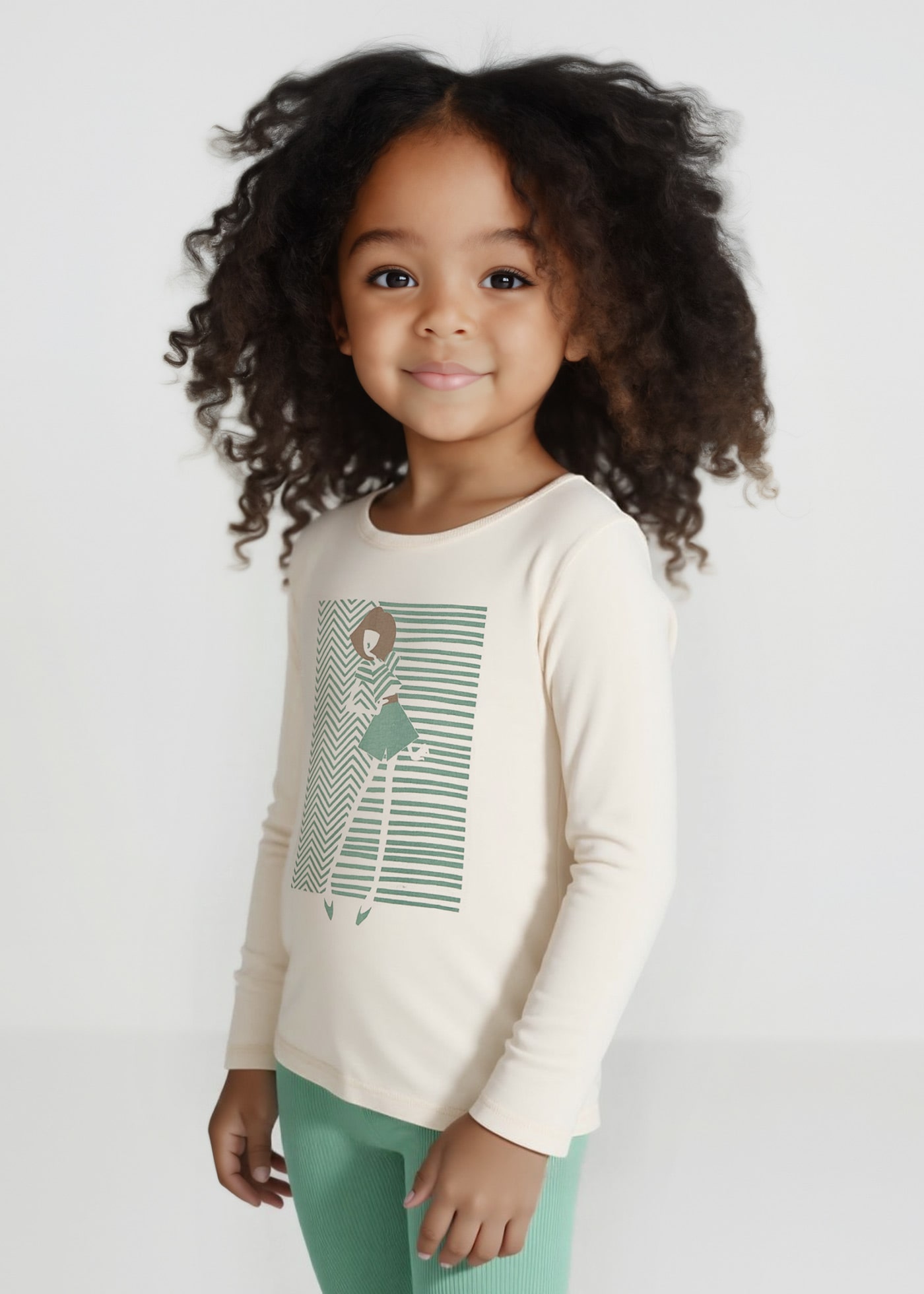 Camisola com fita elástica menina