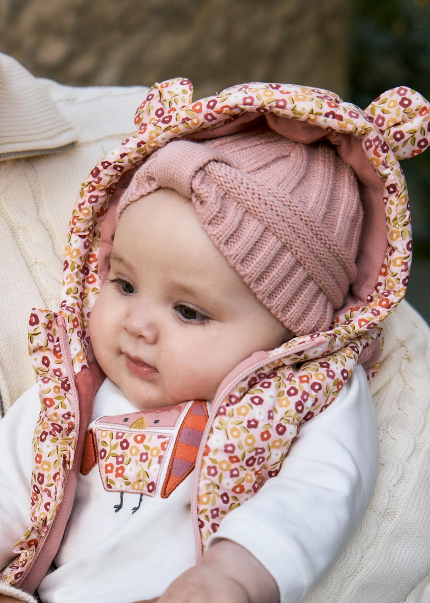 Ensemble bonnet et moufles nouveau-né