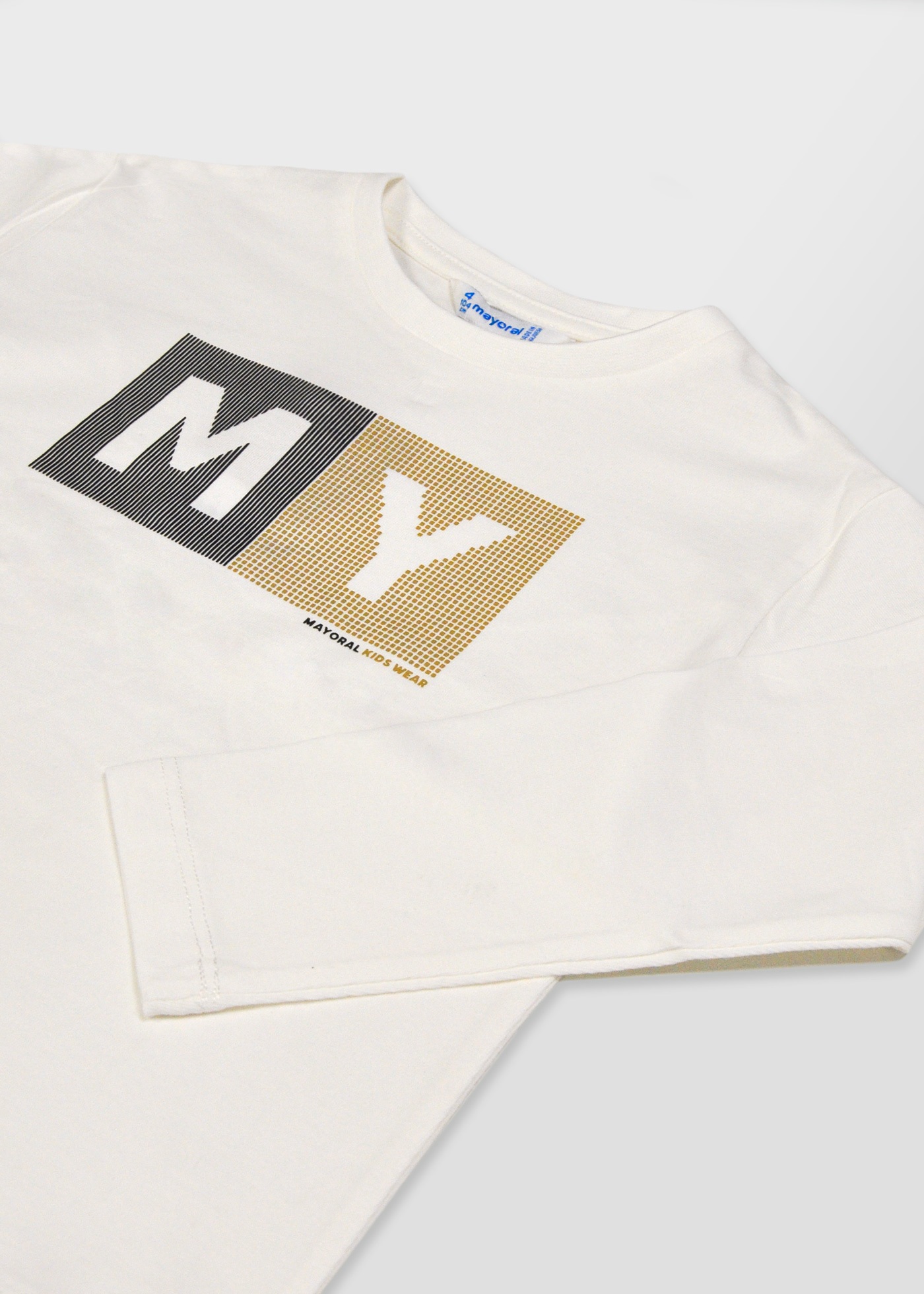 Camiseta letras básica niño