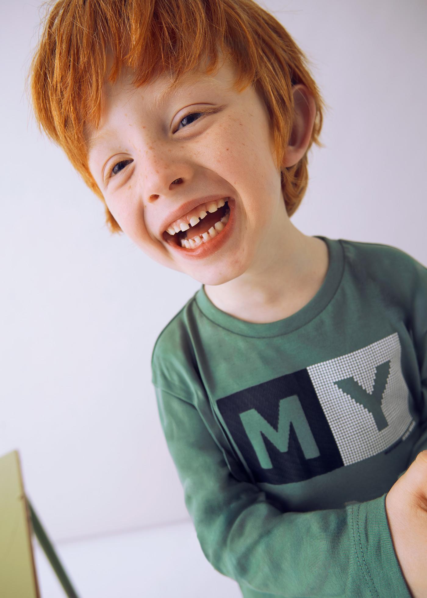 Camiseta letras básica niño