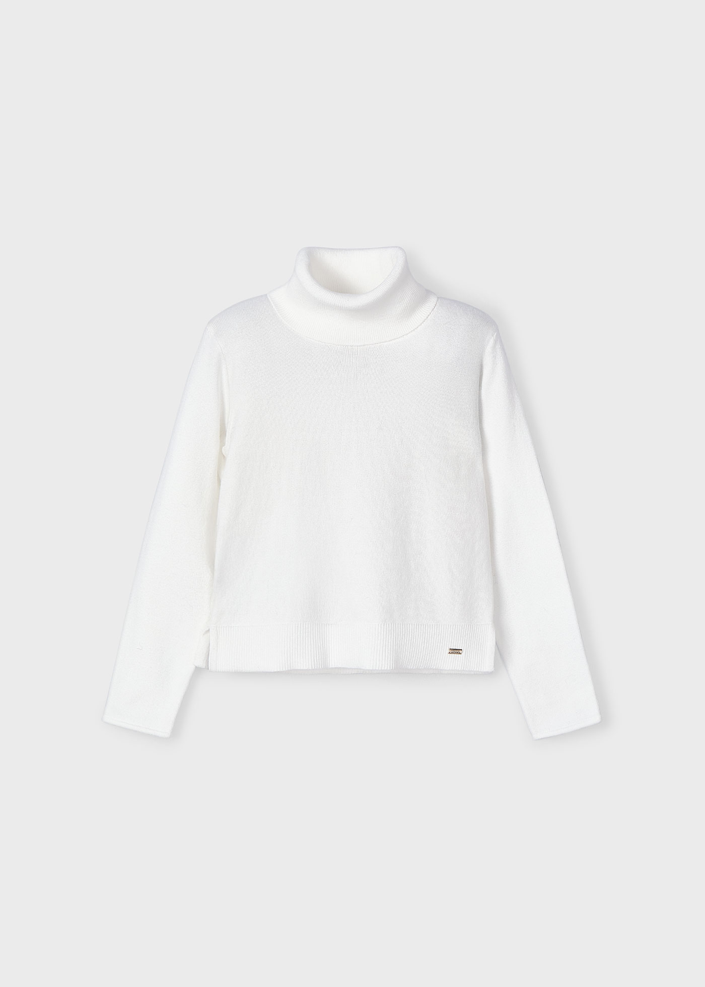 Pull col cheminée basique fille