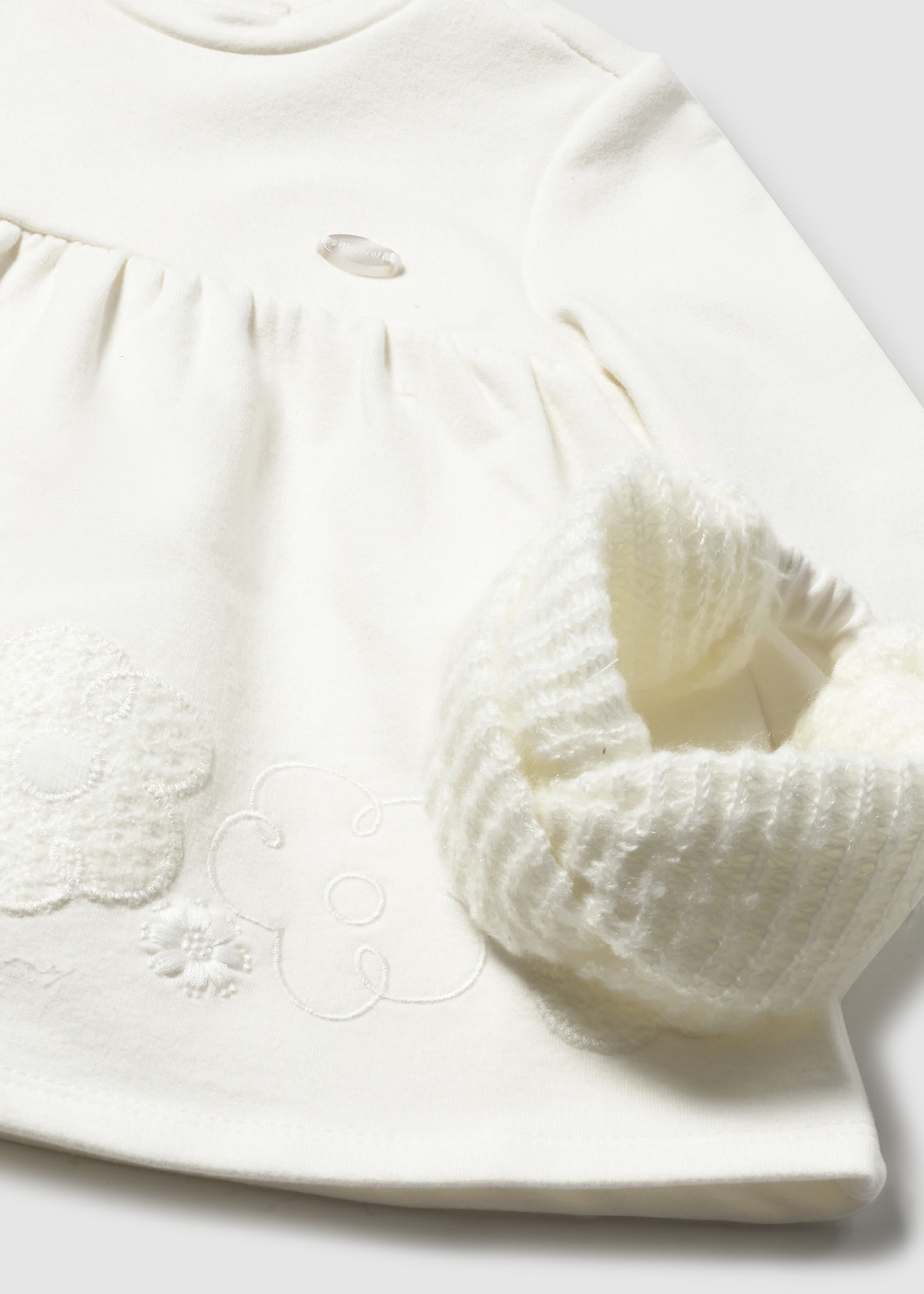 Sweatkleid mit Haarband Neugeborene