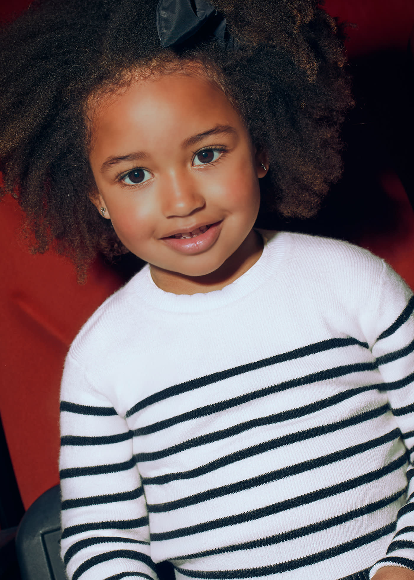 Girls striped knitted jumper