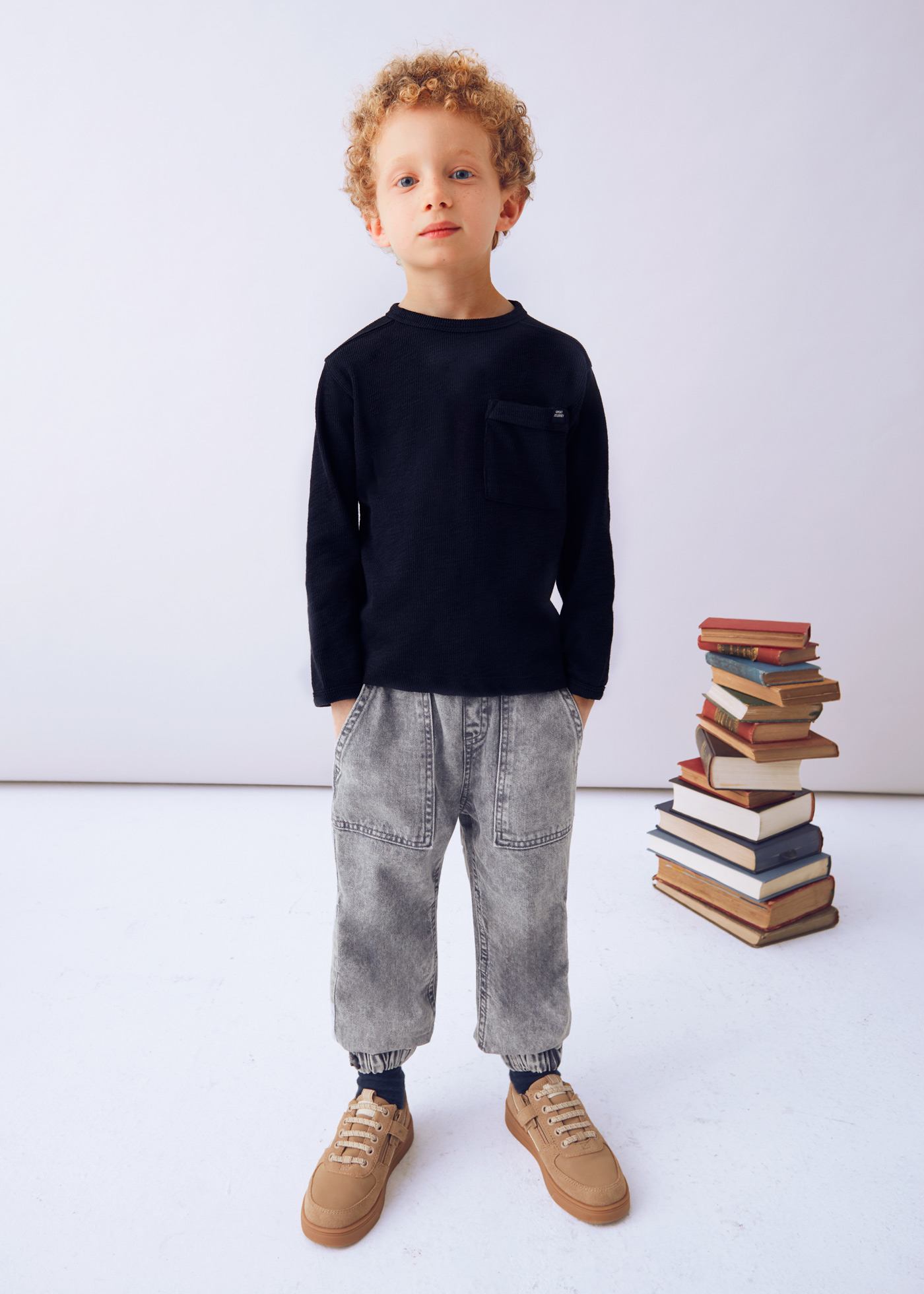 Boys plain long sleeved shirt