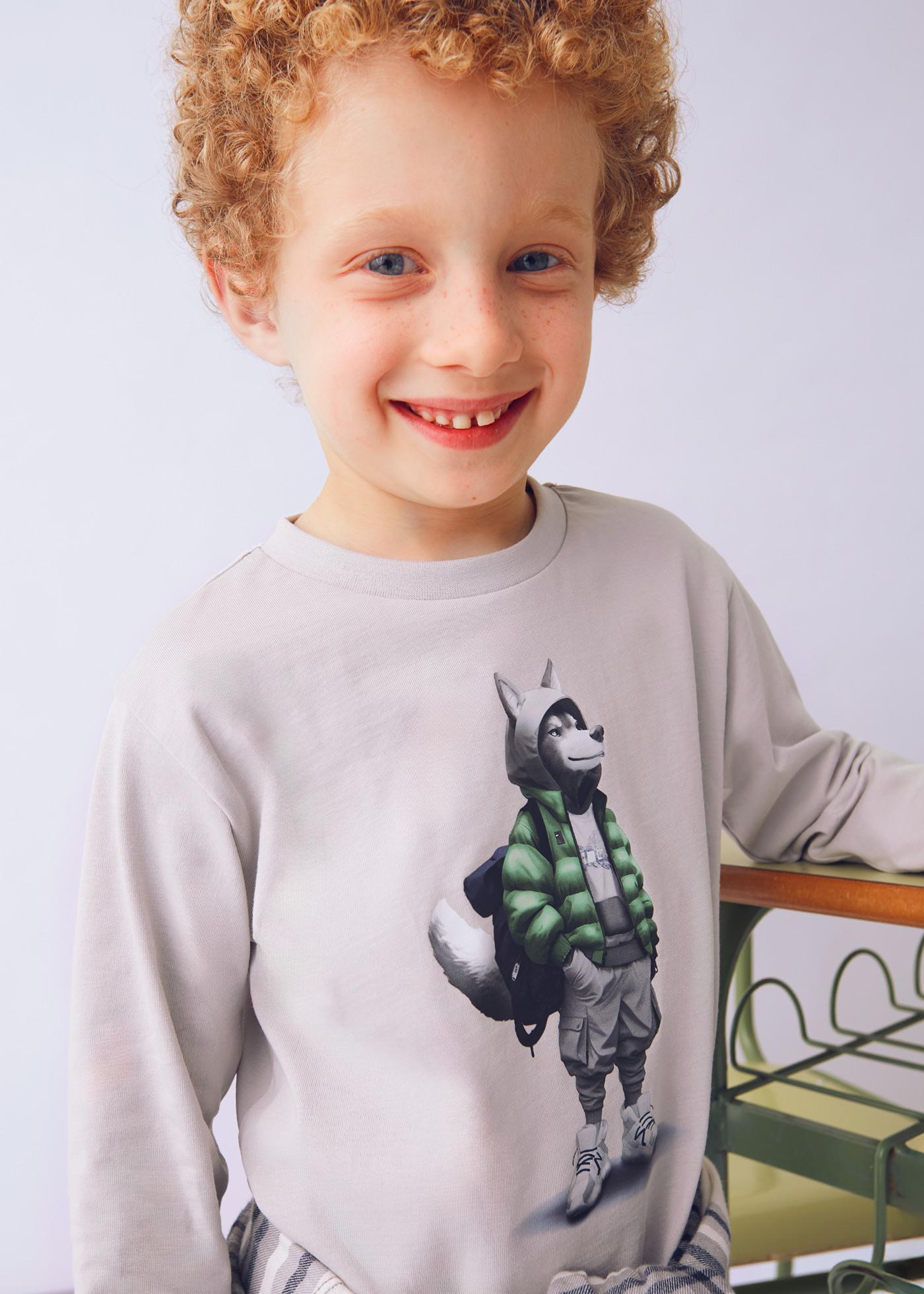 Boy interactive long sleeved t-shirt