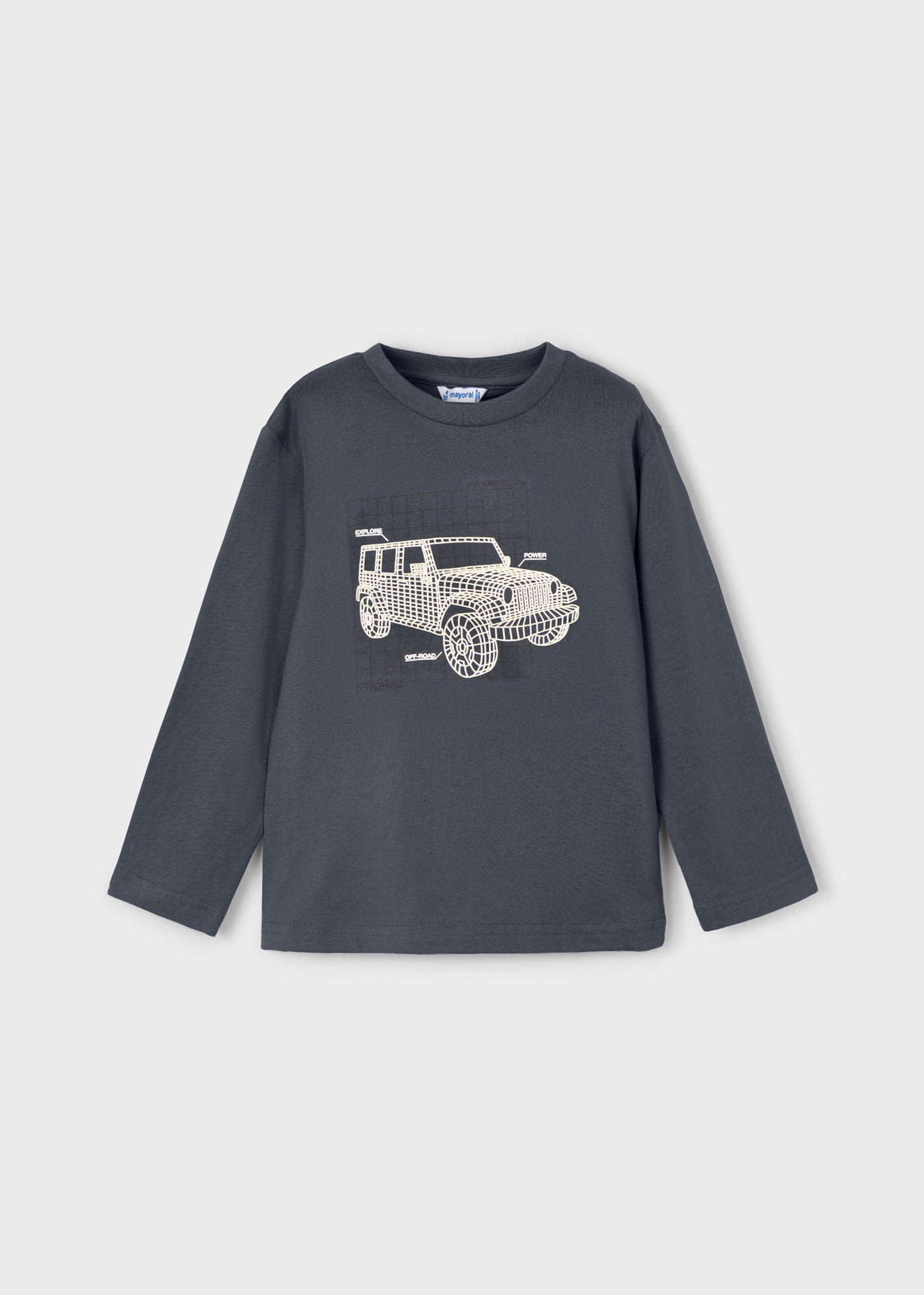 Boys long sleeved interactive dinosaur shirt
