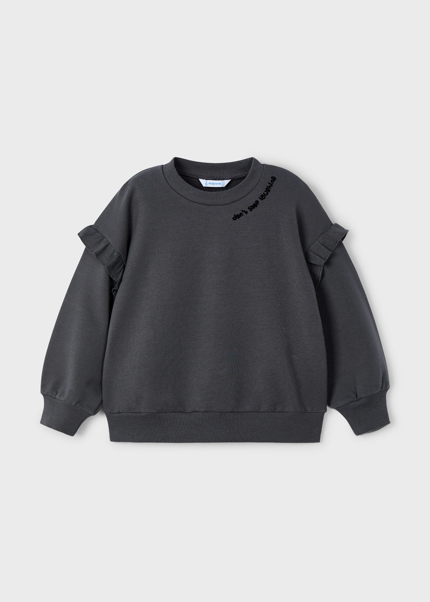 Girls ruffle sleeved jumper