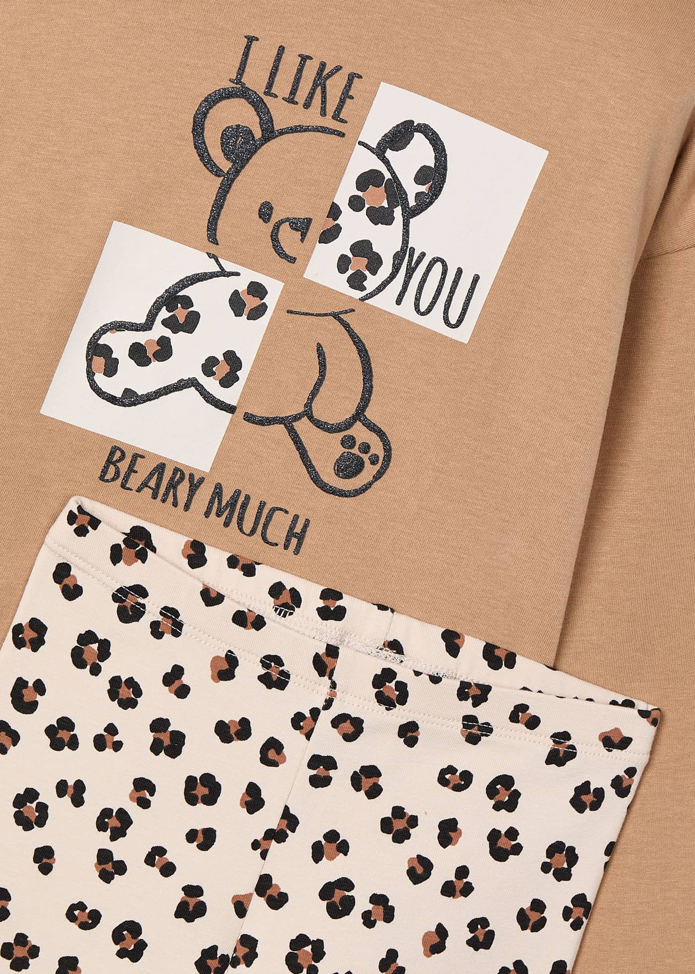 Girls printed legging and shirt set
