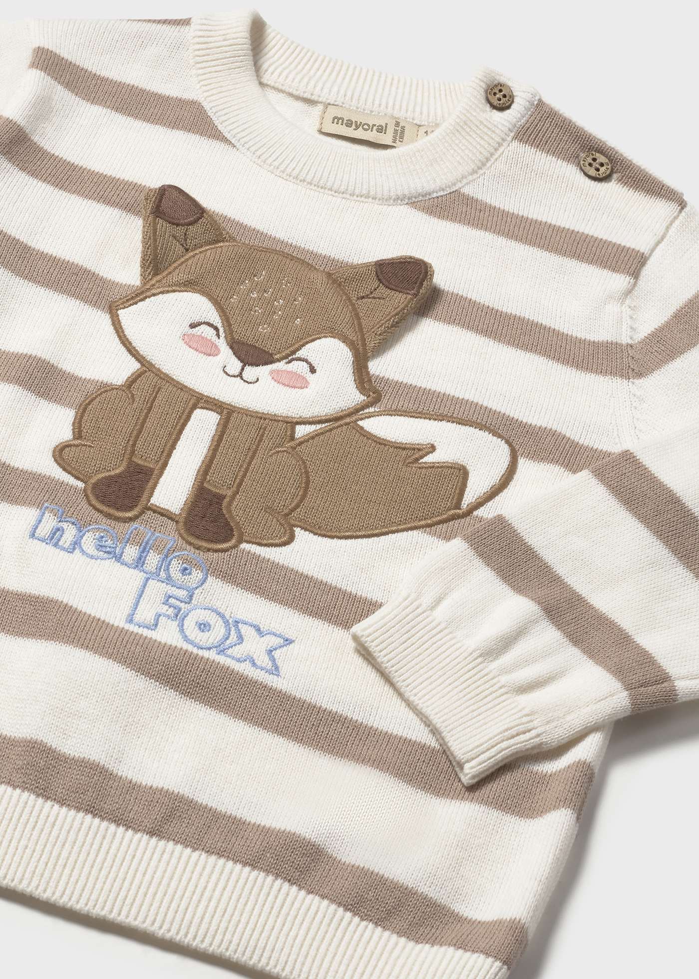 Jersey rayas aplique bebé