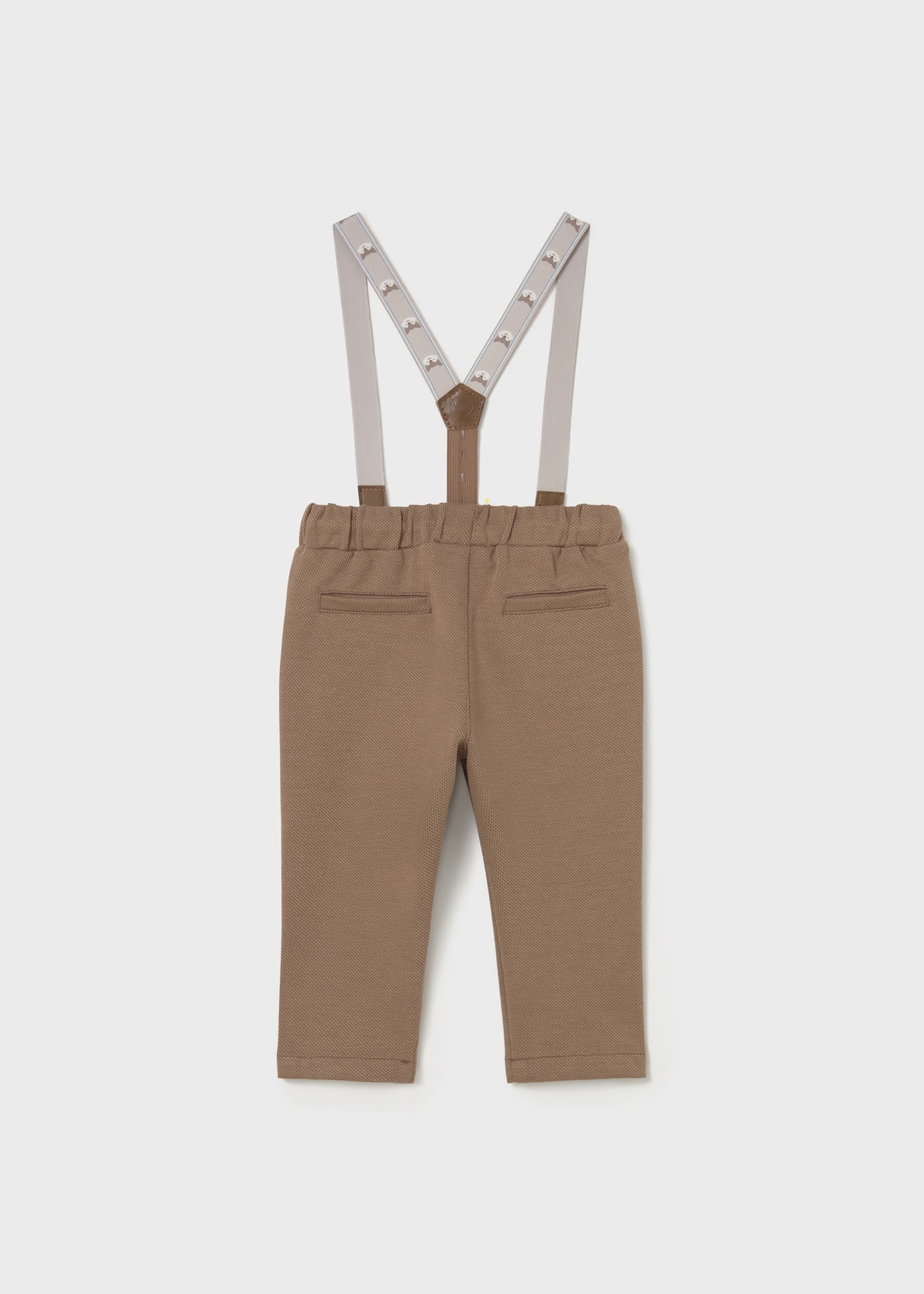Baby long cotton trousers with braces