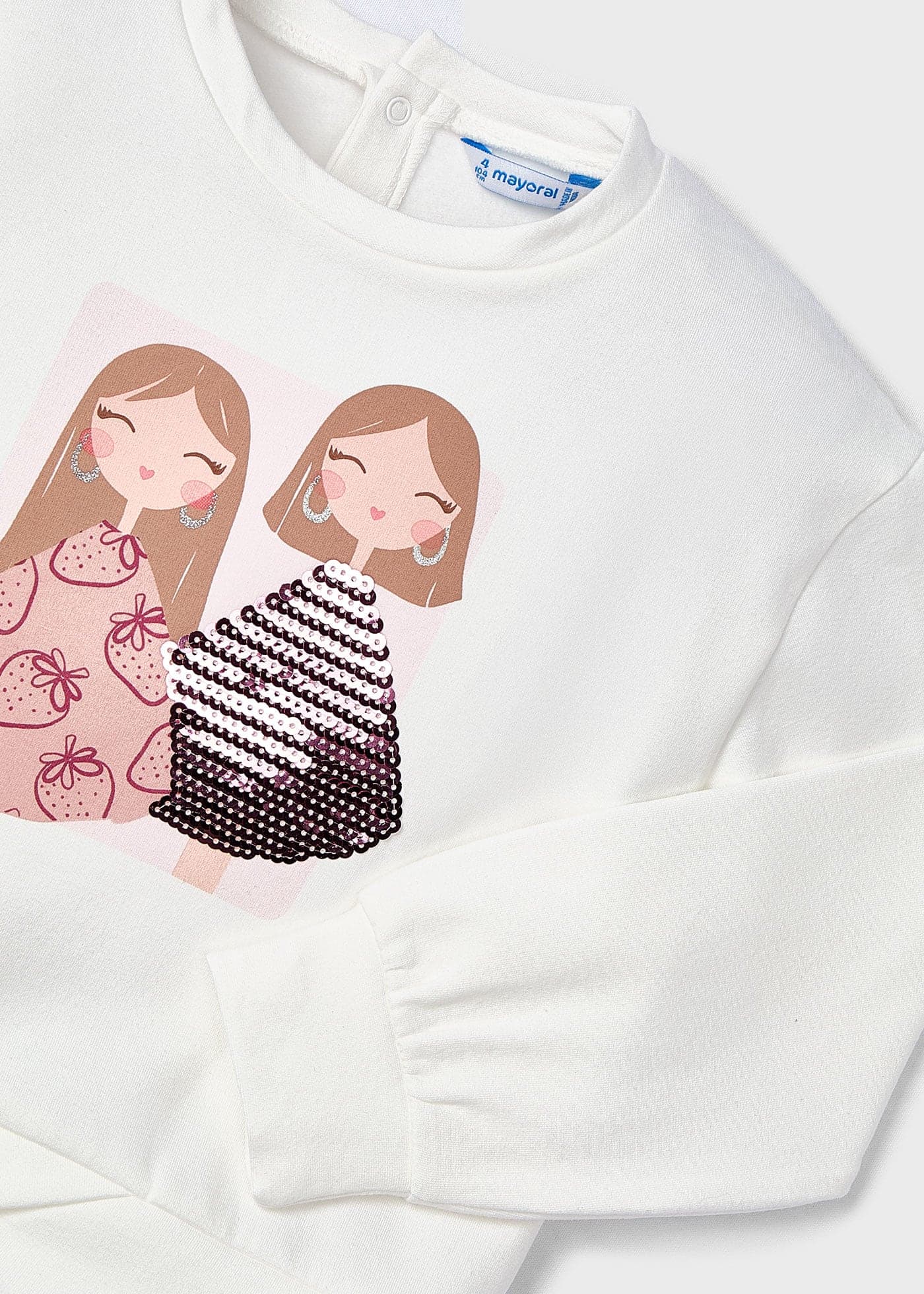 Sweat print bonecas menina