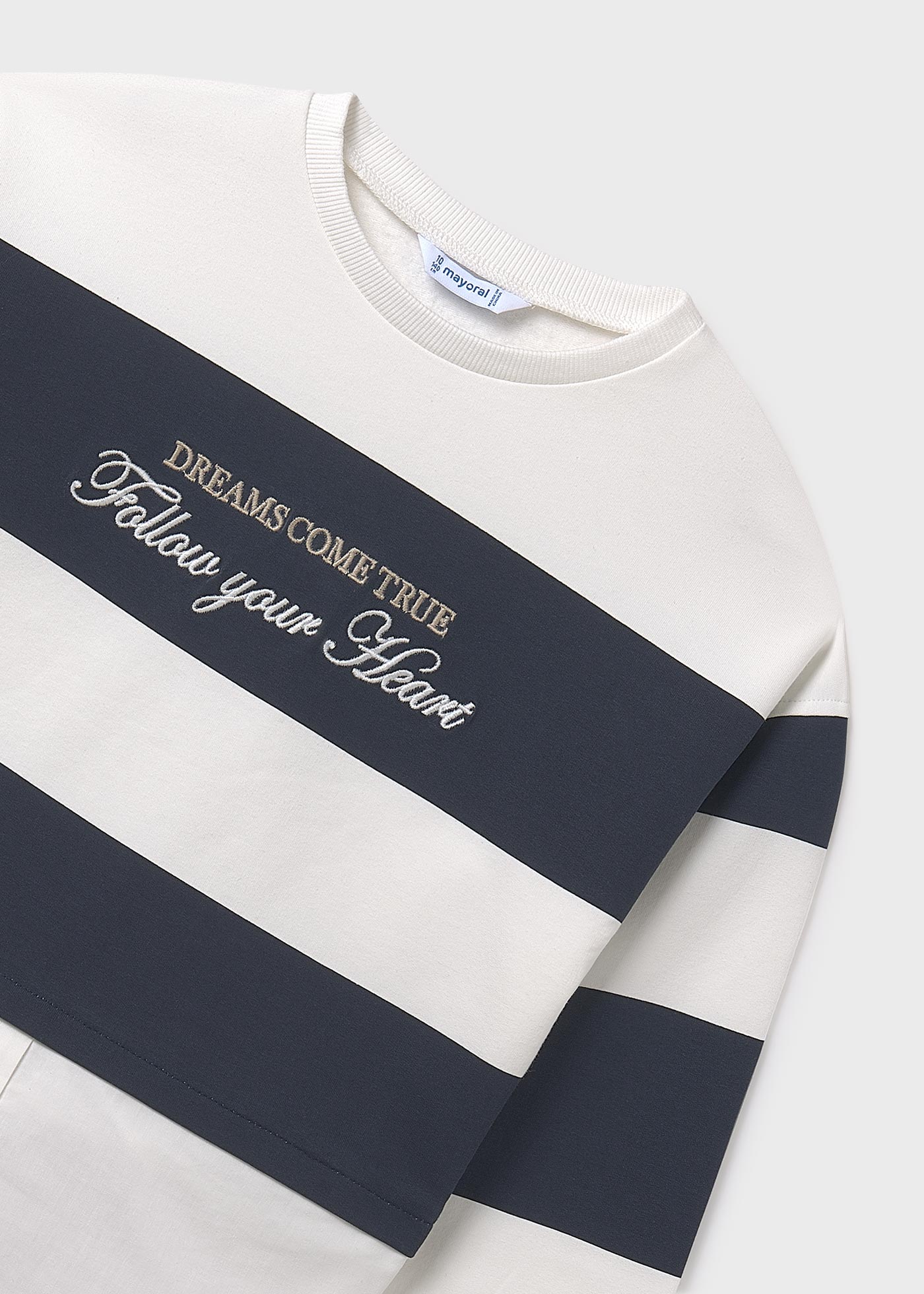 Girl stripe effect sweatshirt