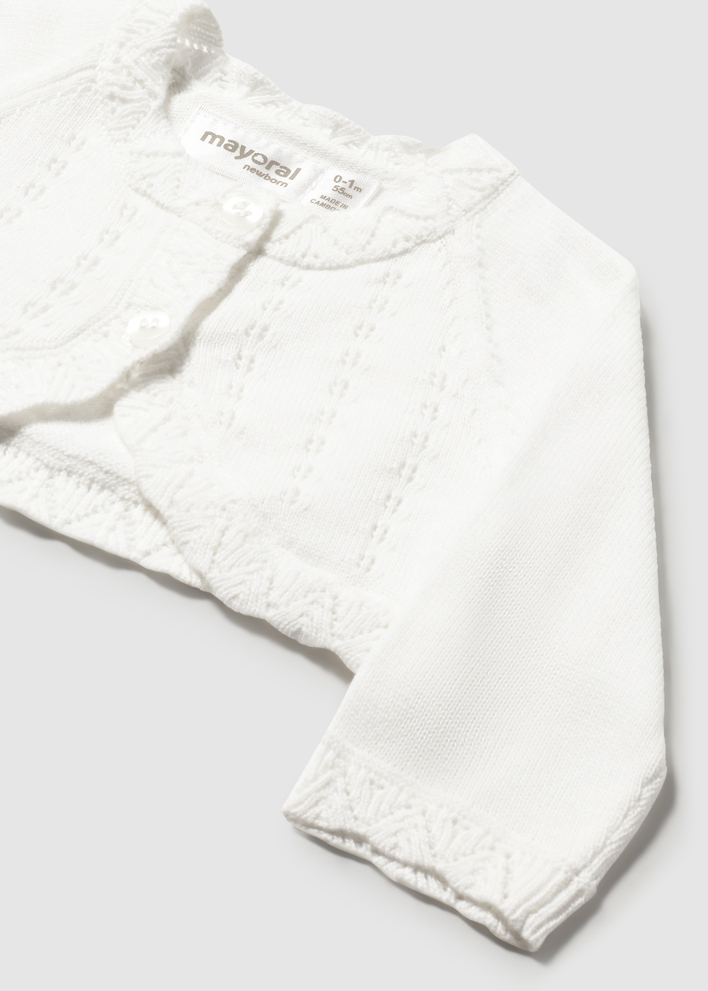 Cárdigan bolero tricot recién nacida